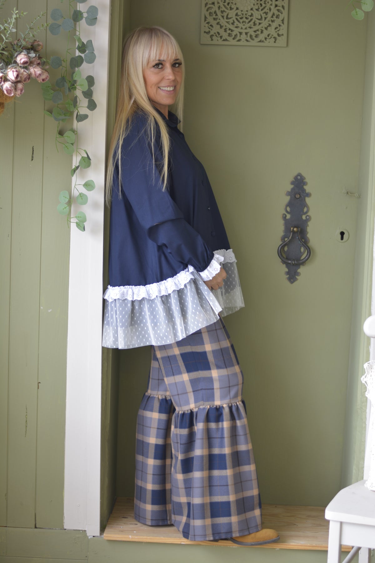 Pantalonas Quadrados Azuis