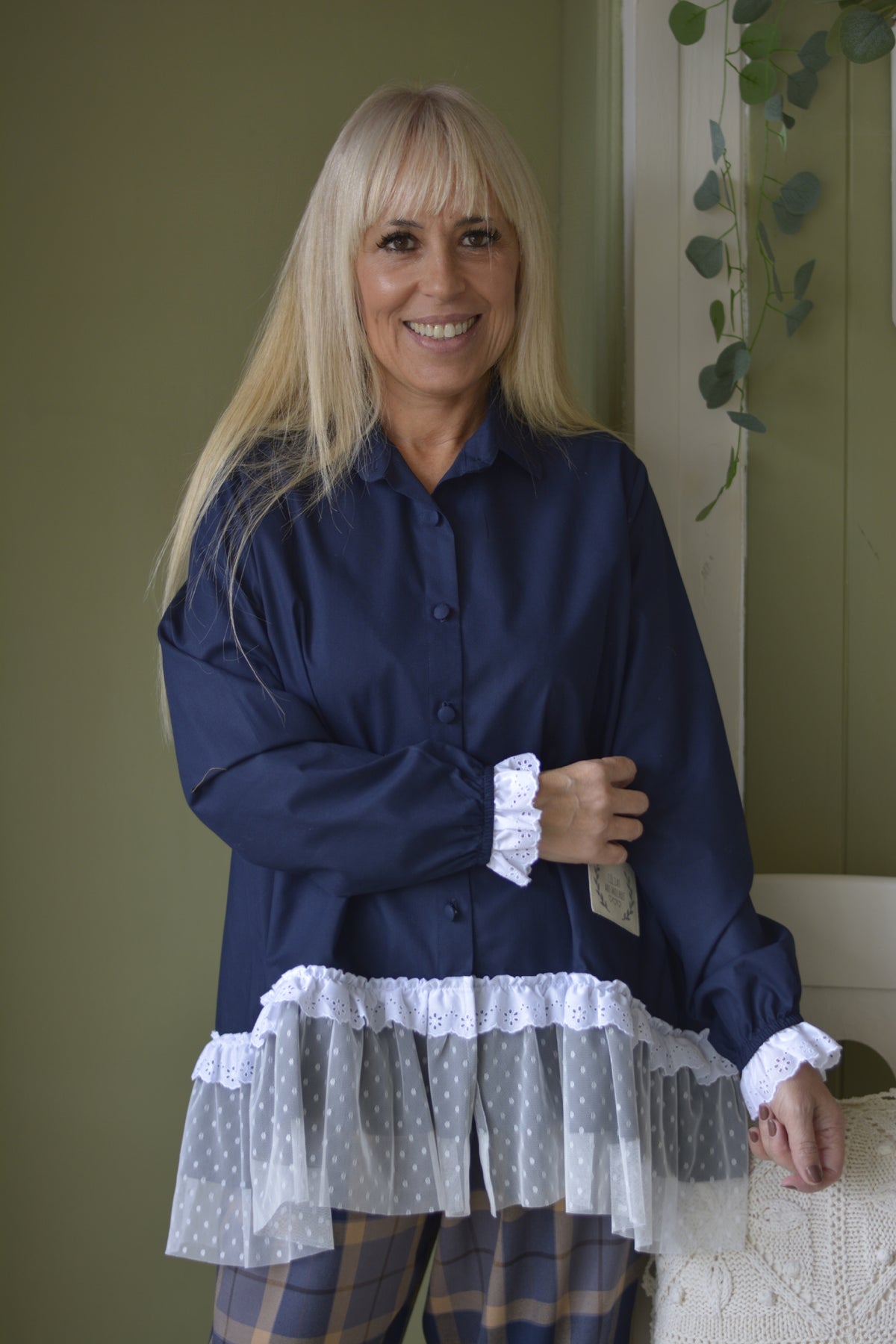 Túnica Marinho Azul com Tule
