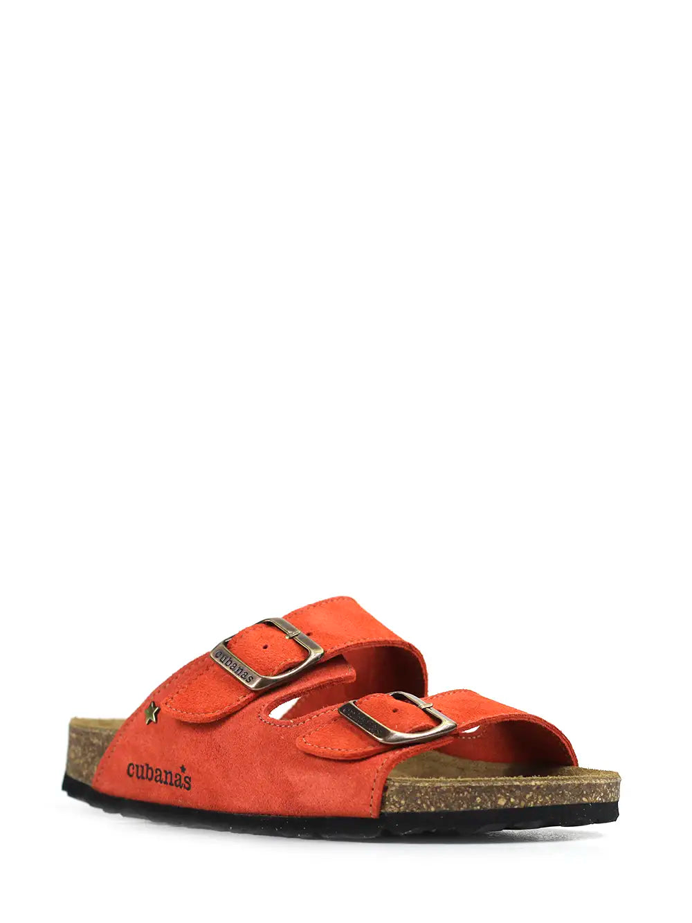 Sandálias Cubanas em Camurça Laranja