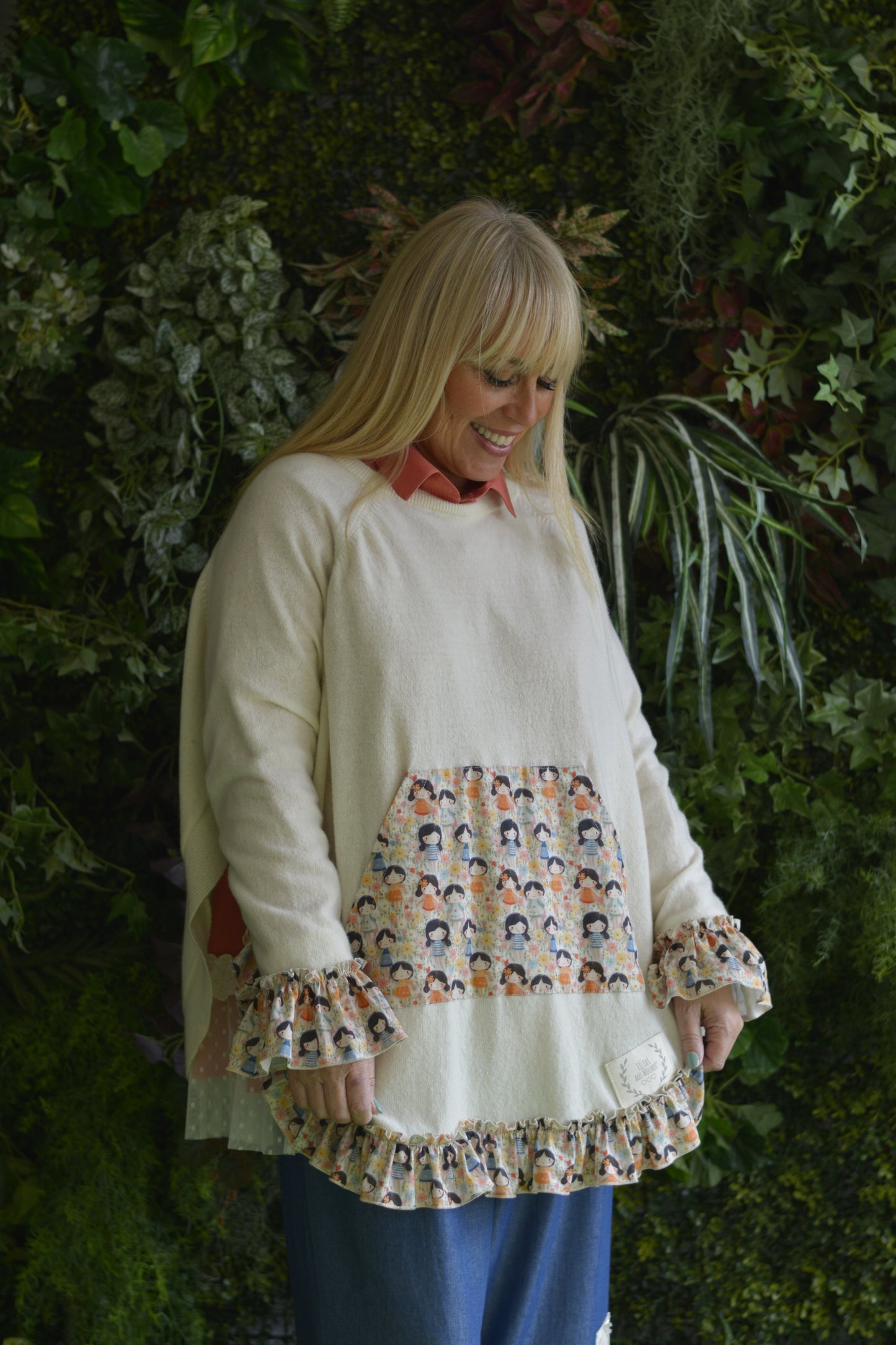 Camisola Lambezul Cru Bolso Bonecas