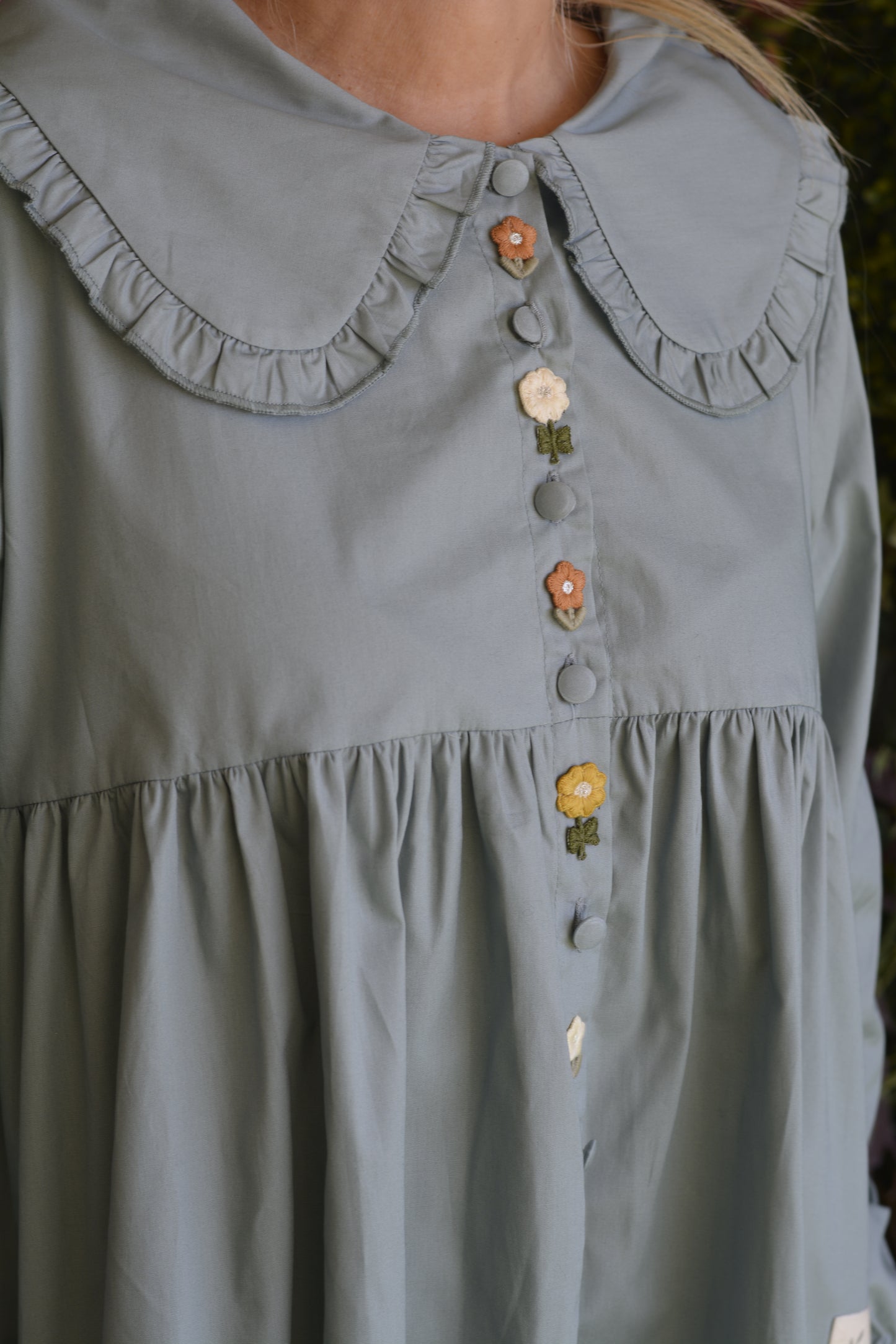 Túnica Verde Florzinhas