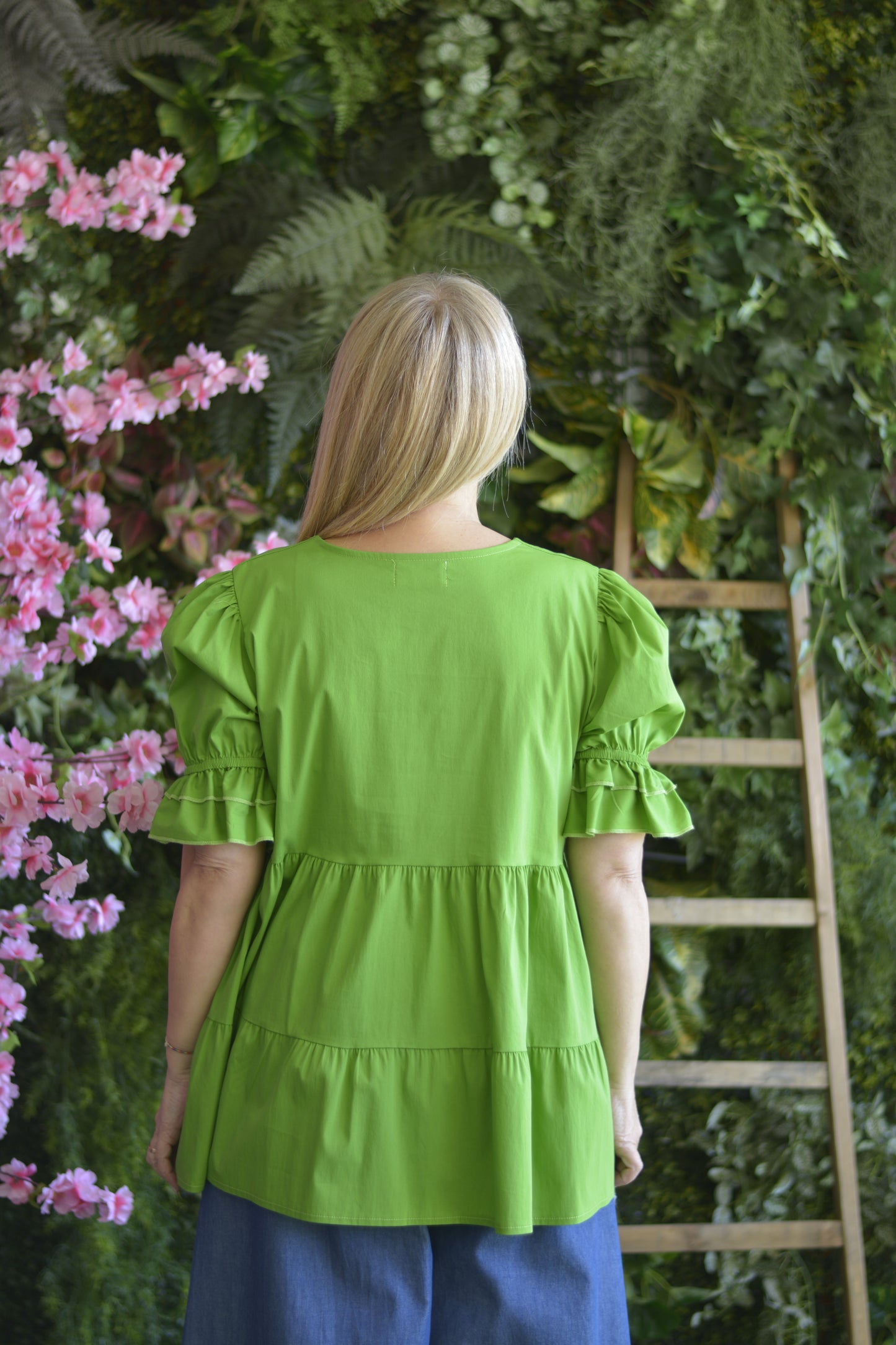 Túnica Verde Flores