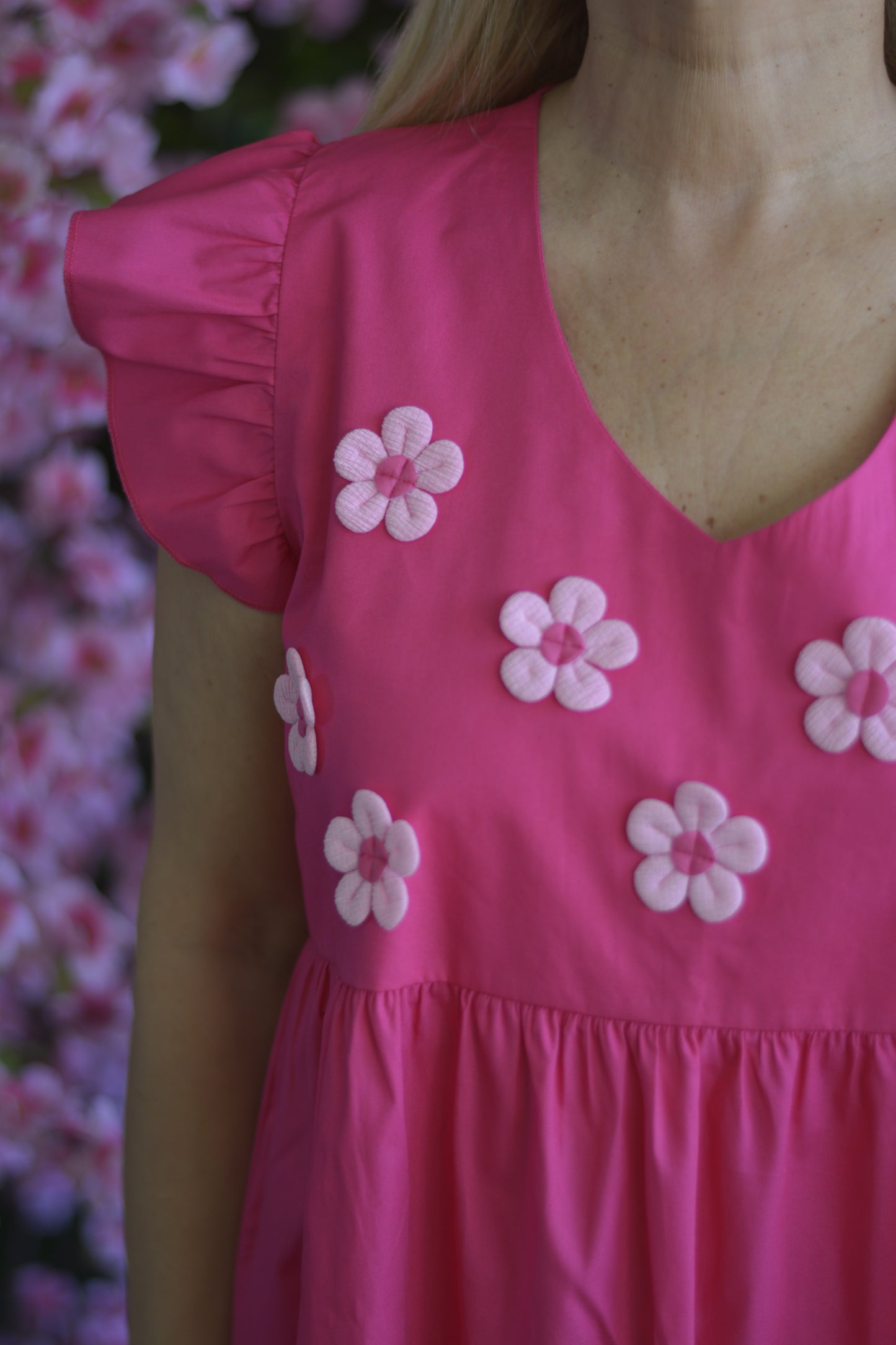 Vestido Fuschia Flores