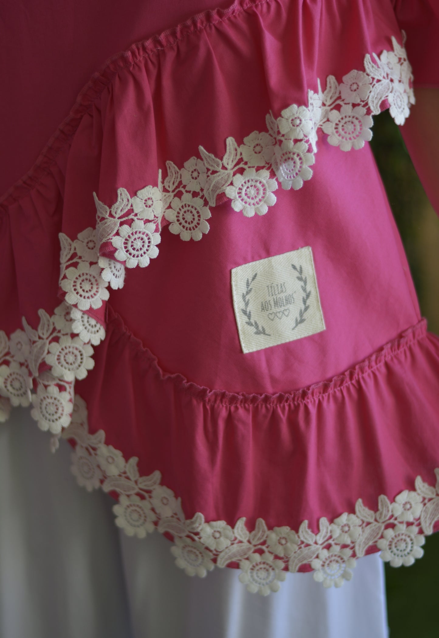 Túnica Fuschia com Barra Flores