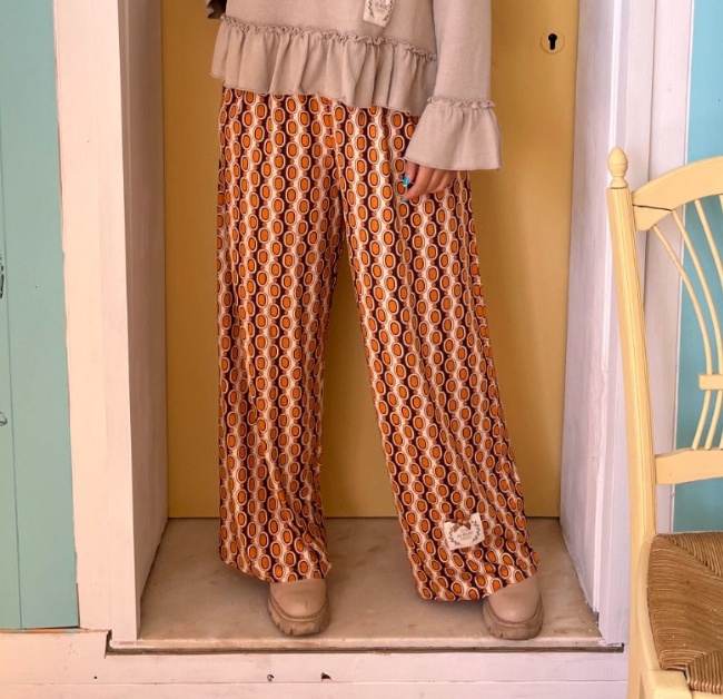 Pantalonas étnicas laranja