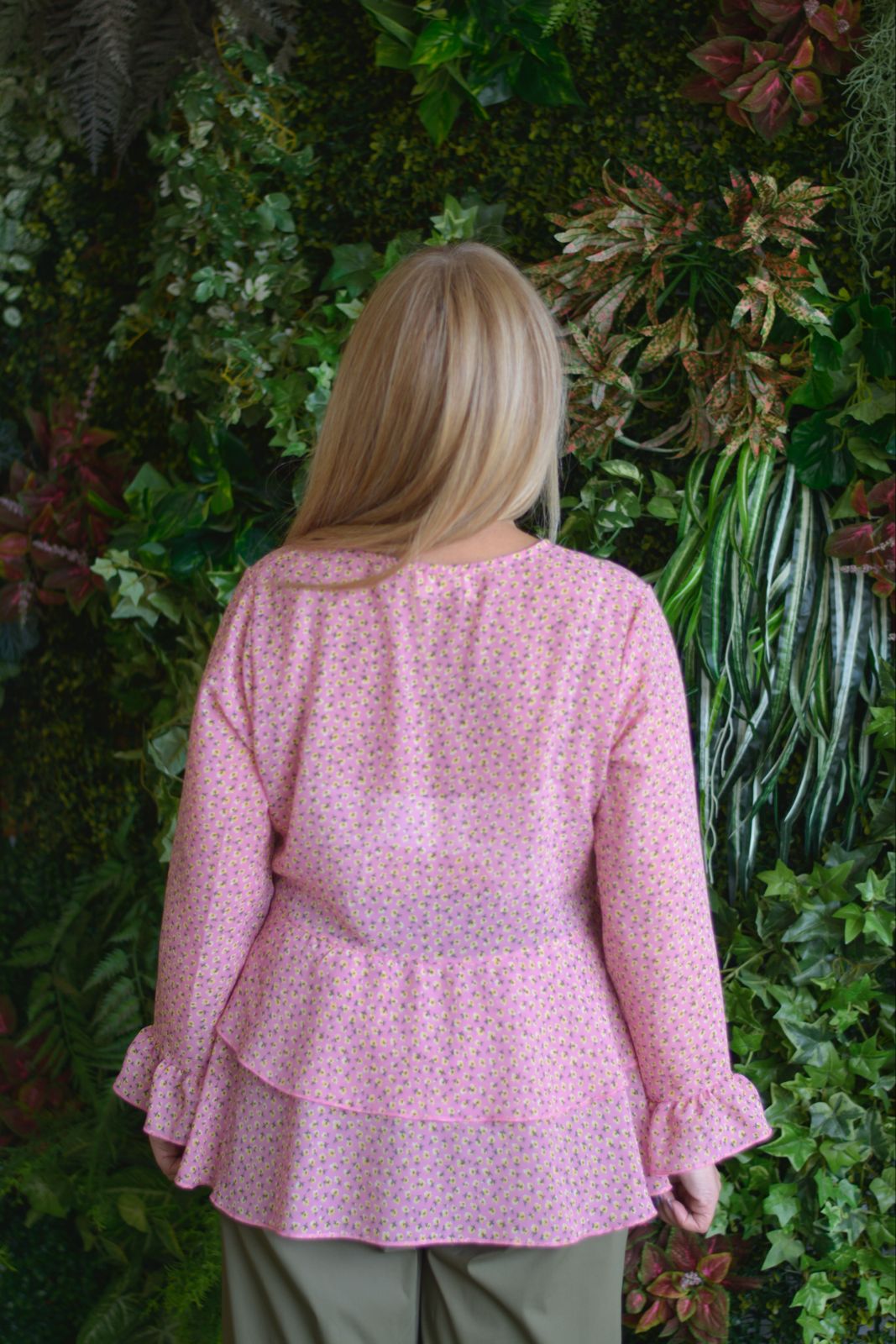 Túnica rosa florzinhas