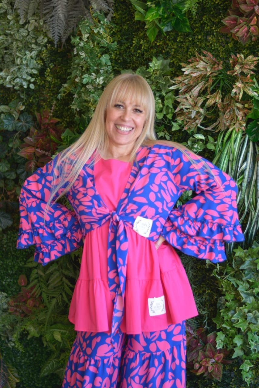 Bolero azulão e fuschia