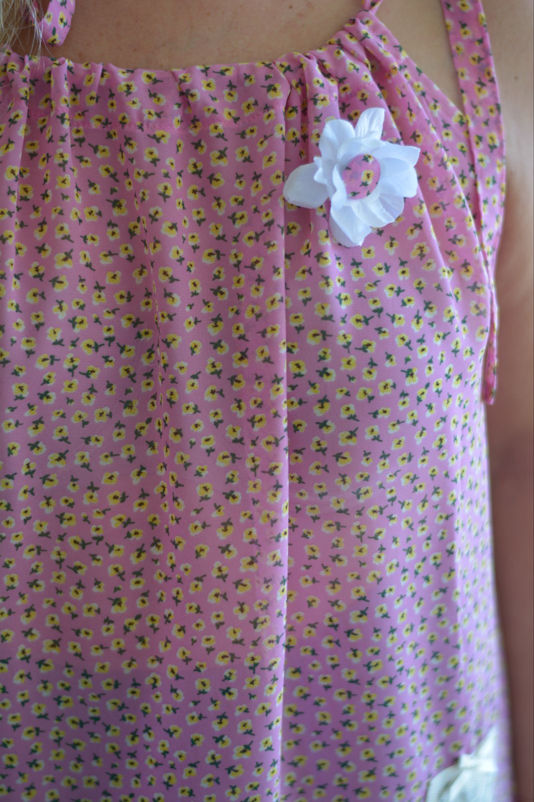 Top rosa florzinhas