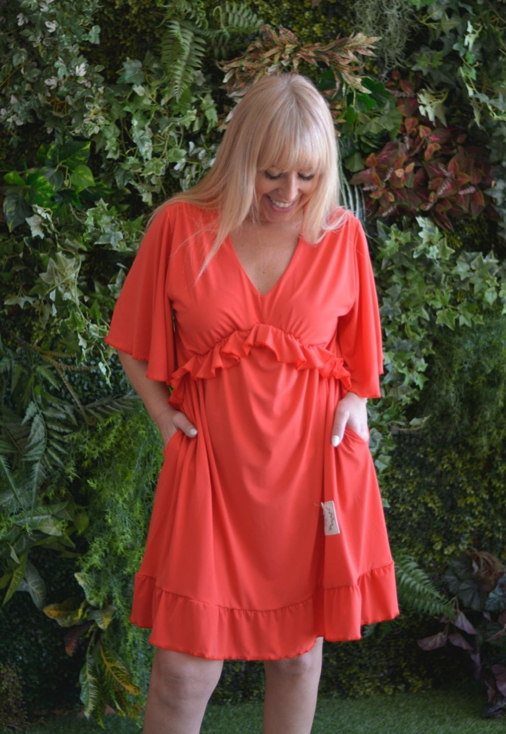 Vestido curto laranja