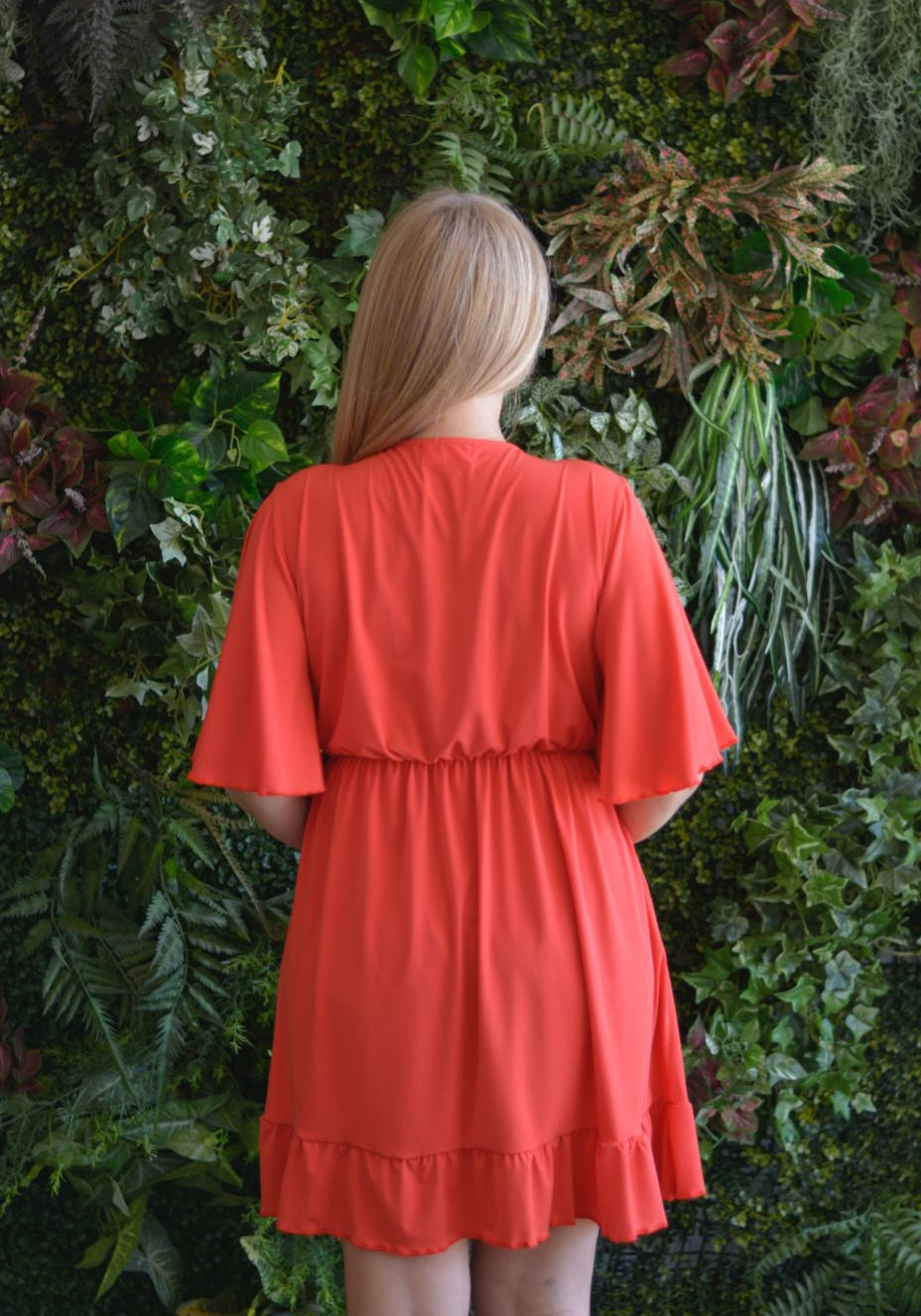 Vestido curto laranja