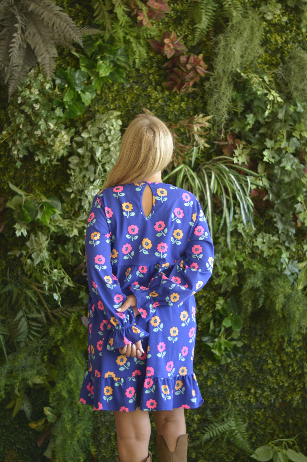 Vestido Azulão Flores