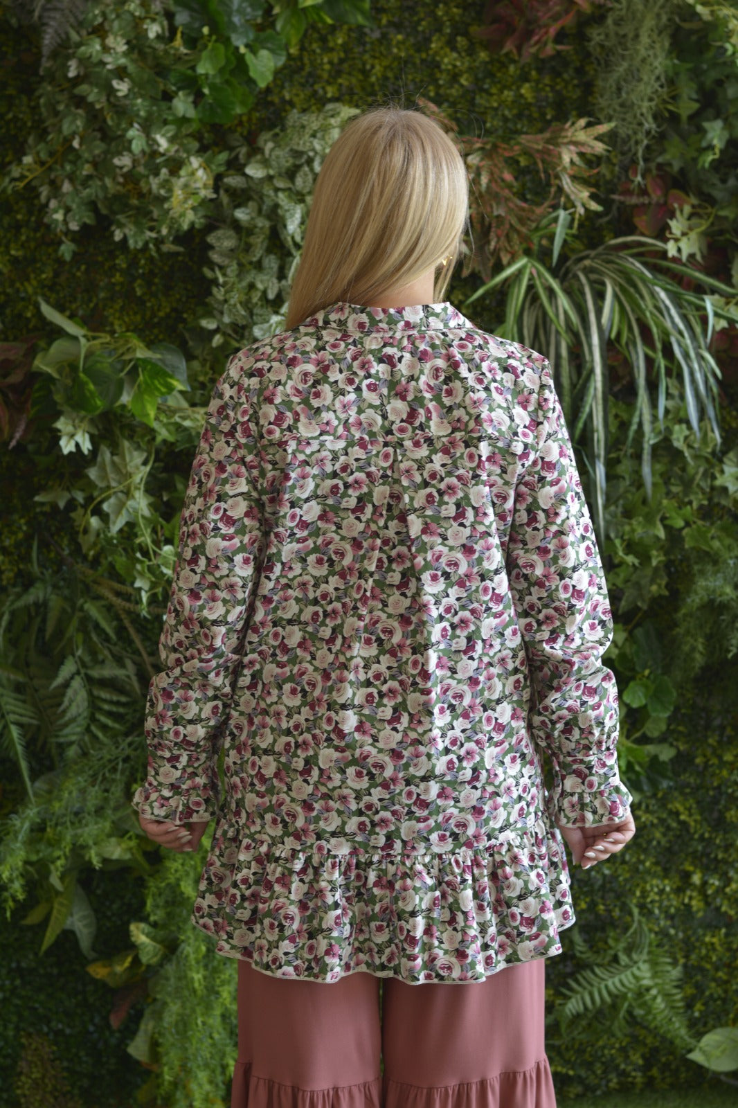 Túnica Verde Flores