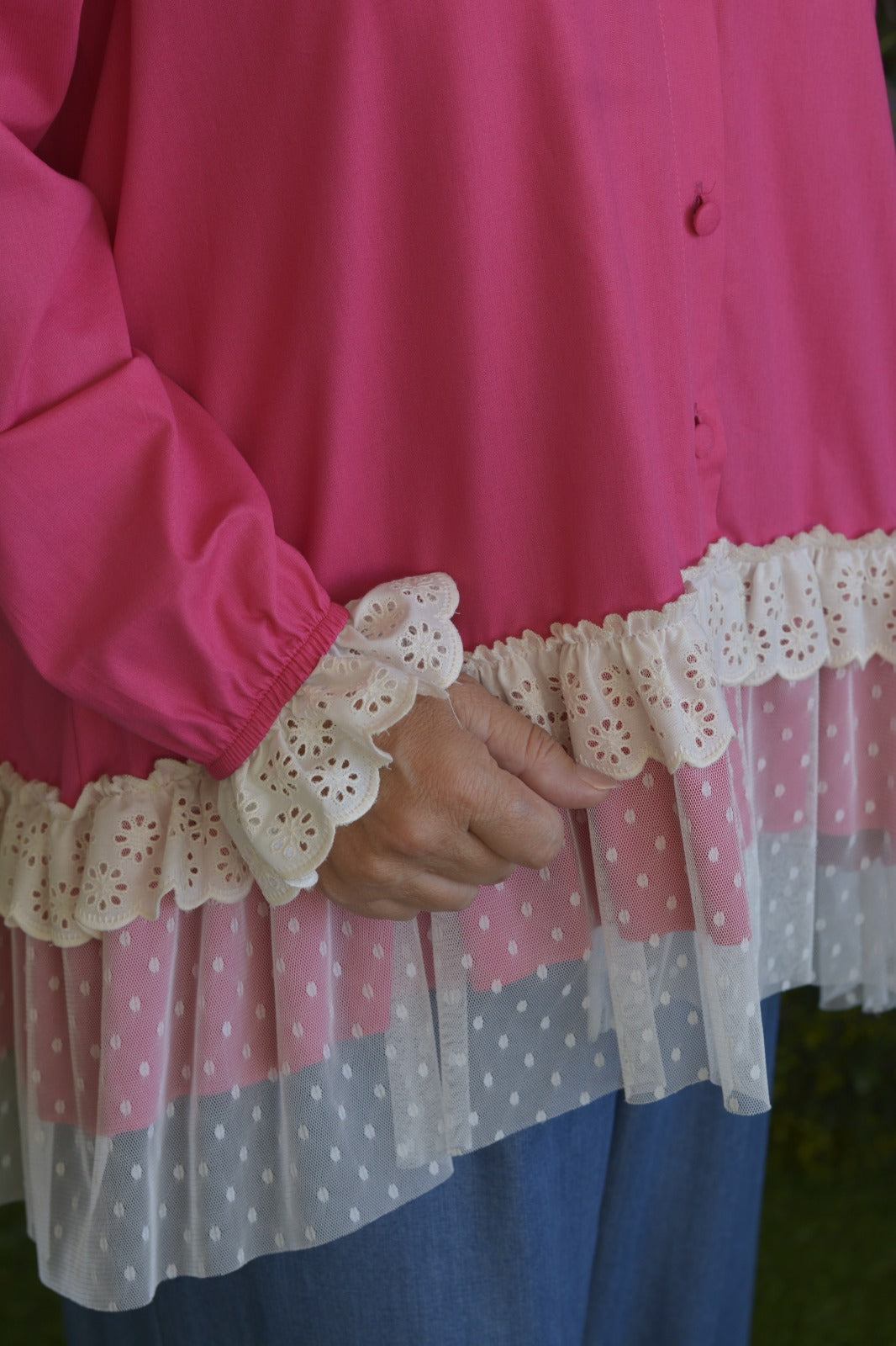 Túnica Fuschia com Tule
