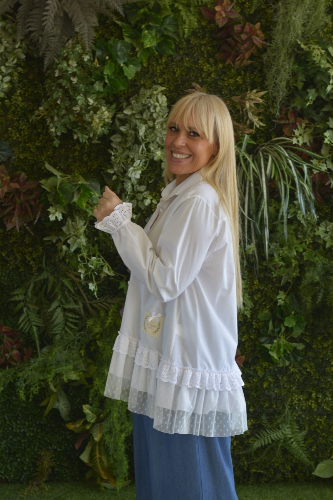 Camisola Lambezul Caqui com Flores