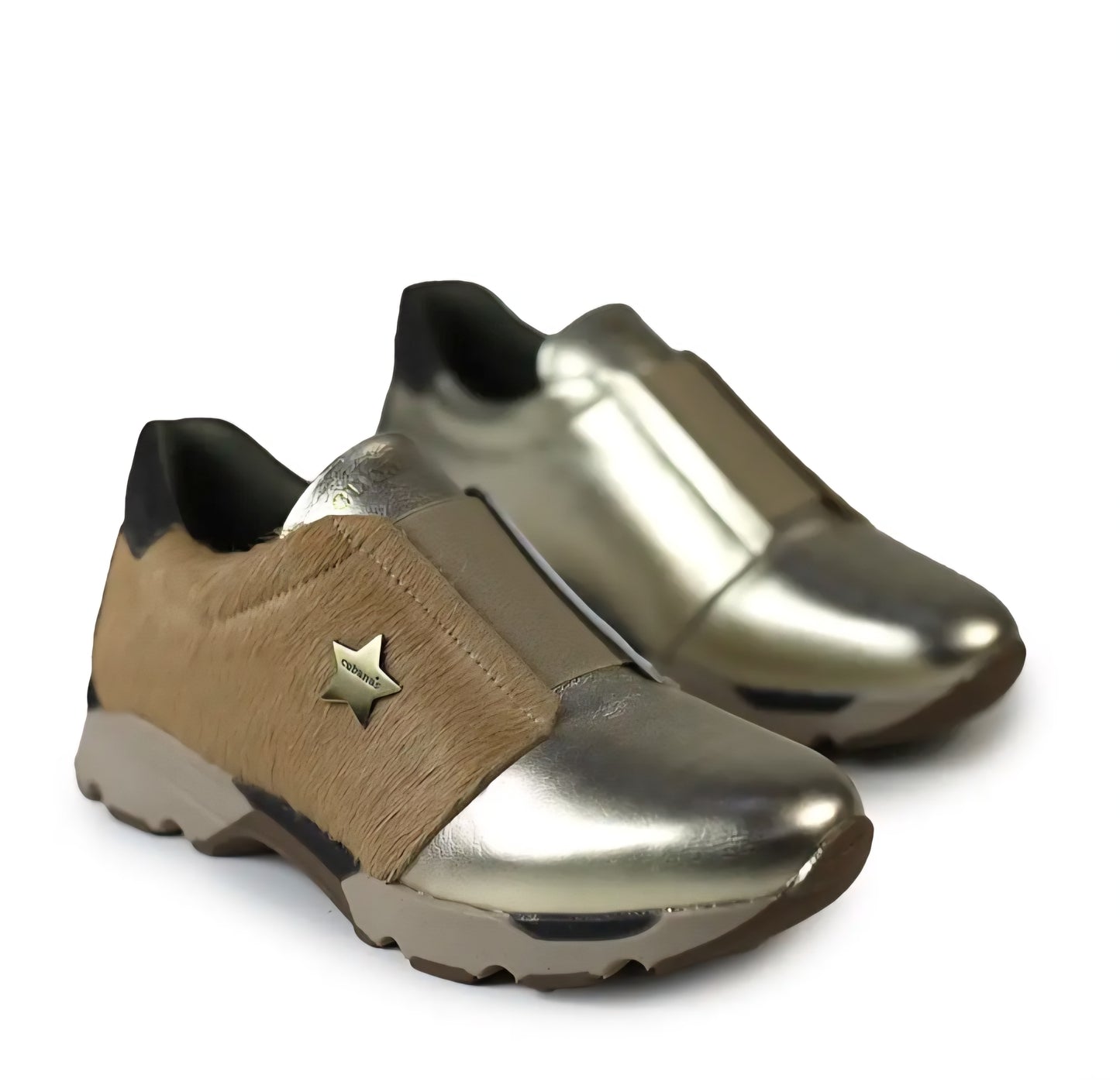 Ténis Cubanas em Pêlo Beige