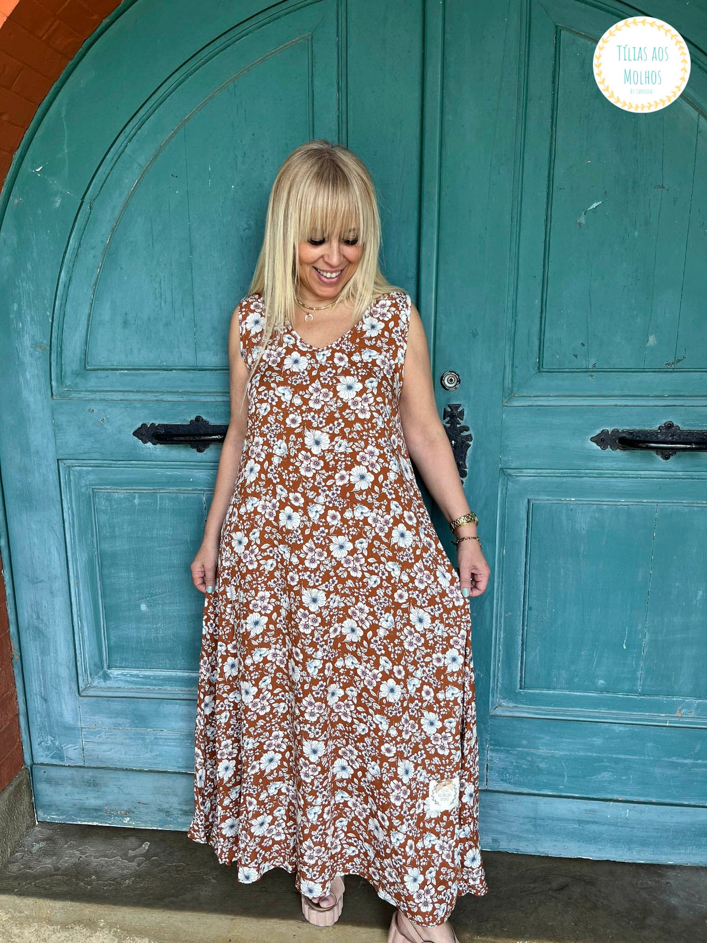 Vestido terra flores