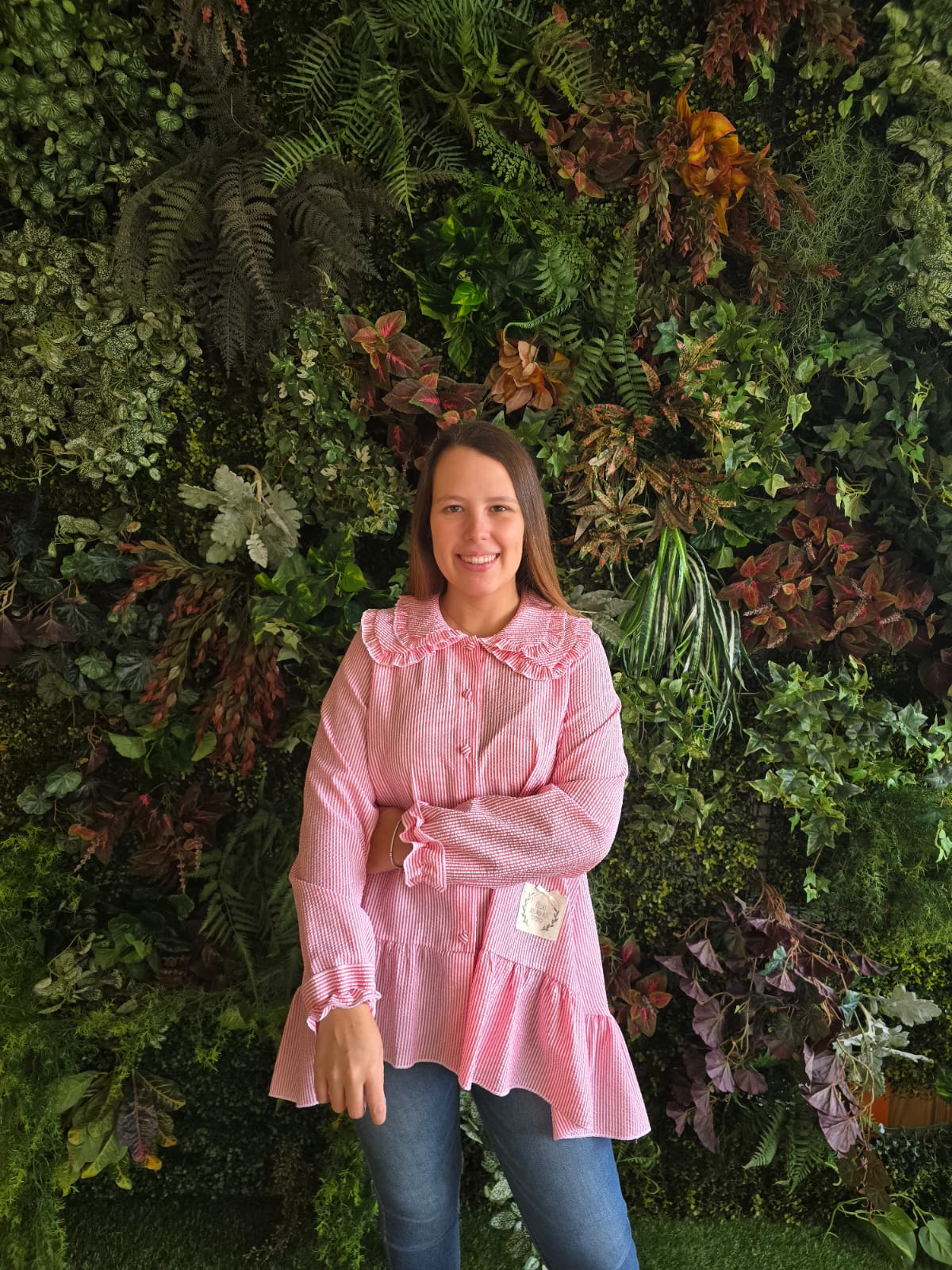 Túnica Riscas Vermelha Dupla Gola