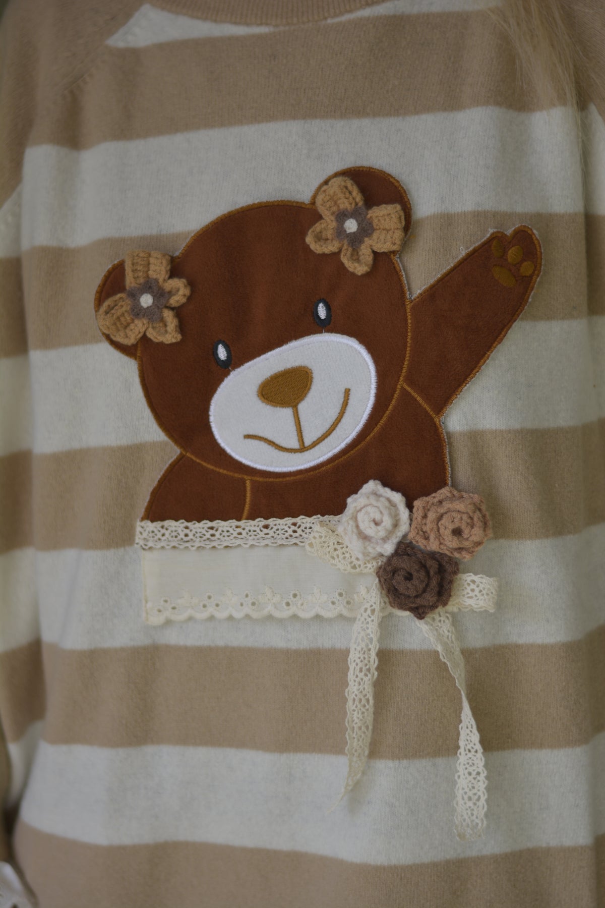 Camisola Lambezul Riscas Urso