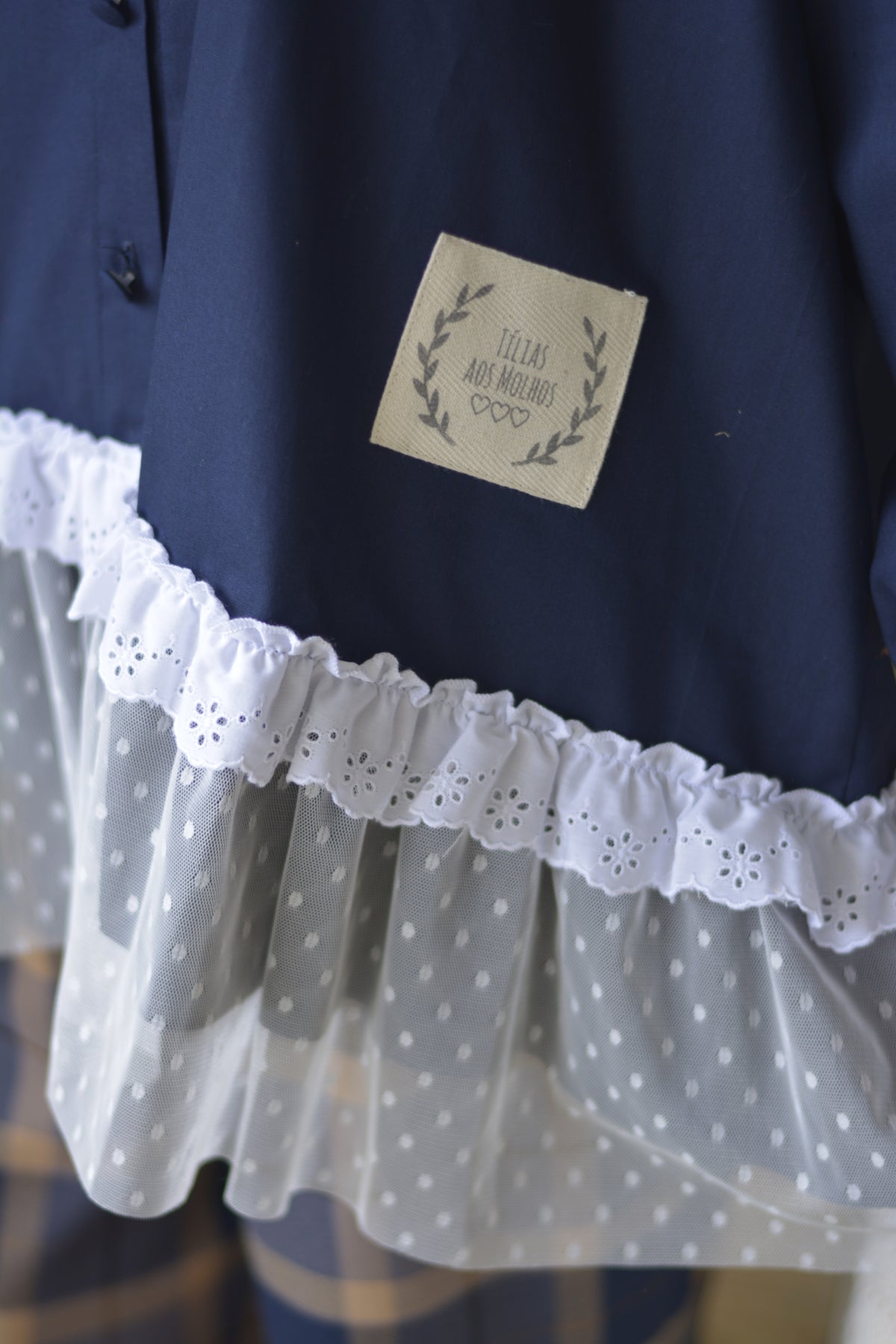 Túnica Marinho Azul com Tule