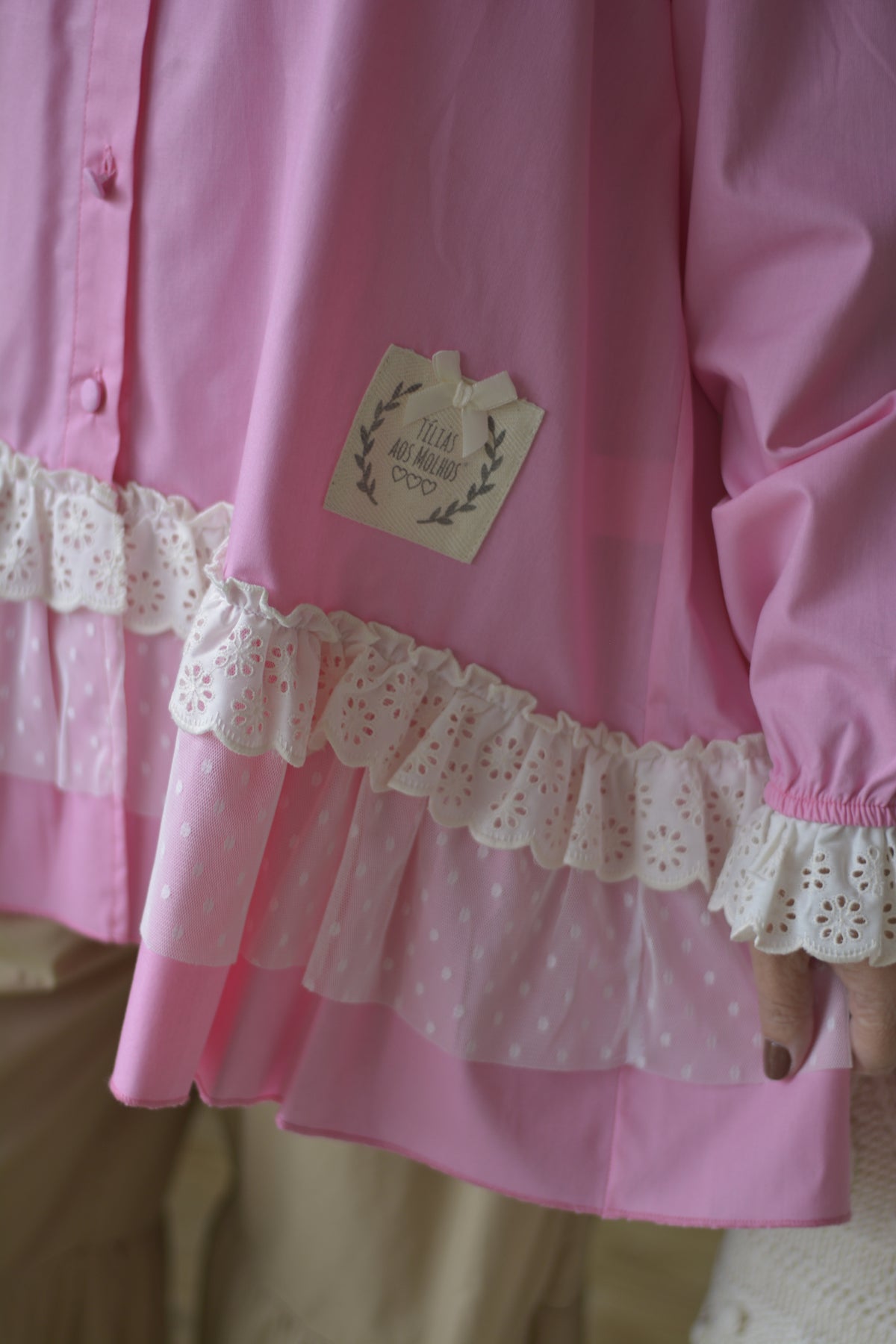Túnica Rosa Pastilha com Tule