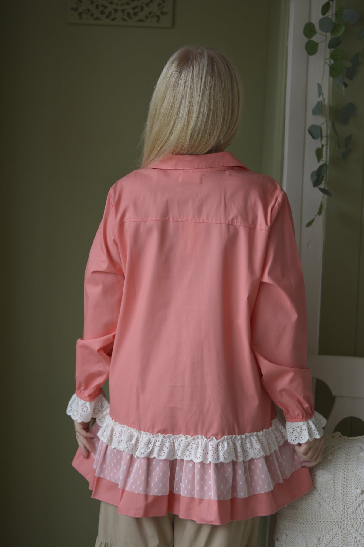 Túnica Coral com Tule