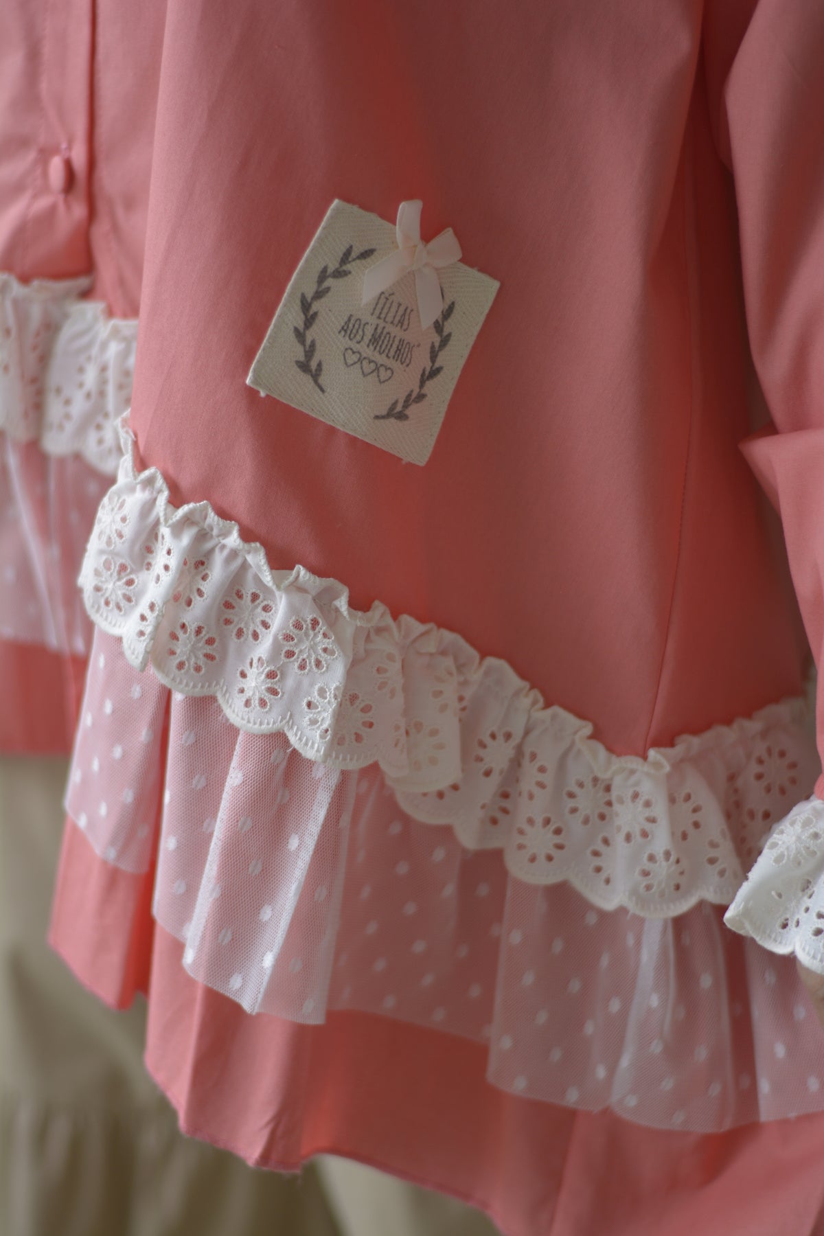 Túnica Coral com Tule