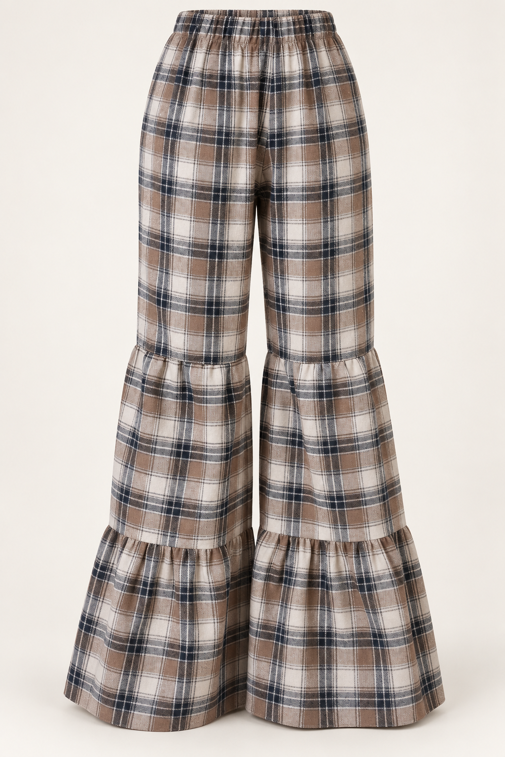 Pantalonas Quadrados Castanhos