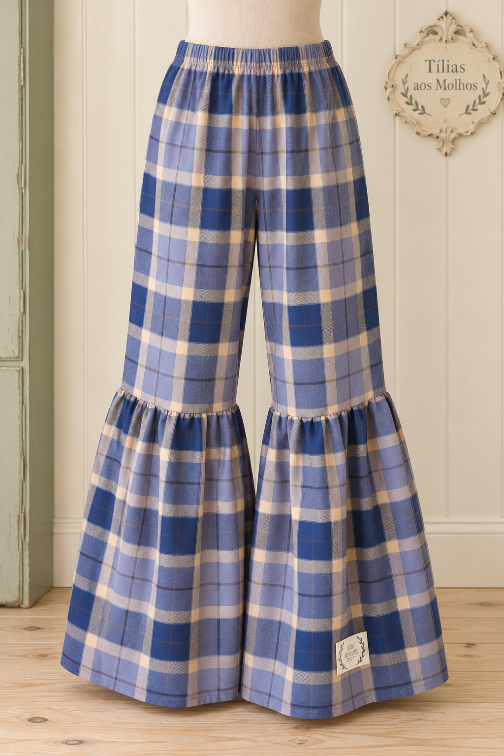 Pantalonas Quadrados Azuis