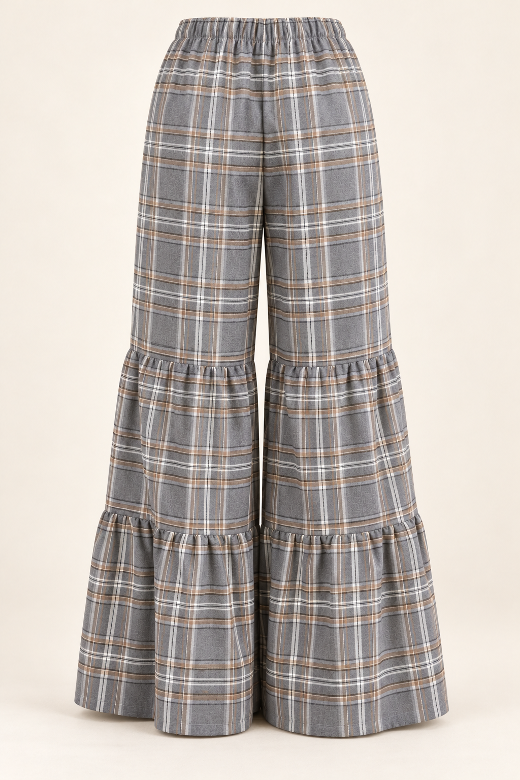 Pantalonas Quadrados Tartan Cinza