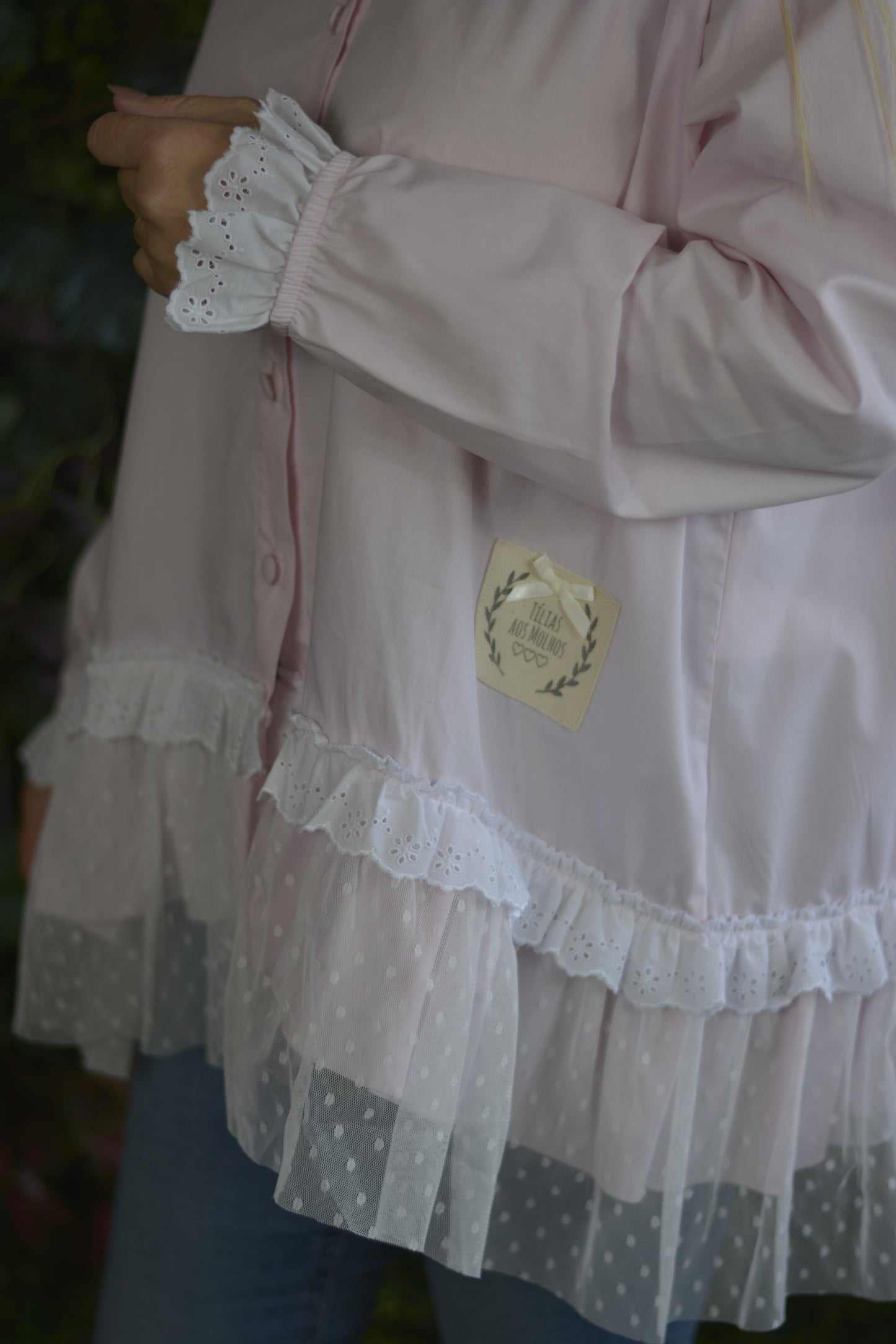 Túnica Rosa Bebé com Tule