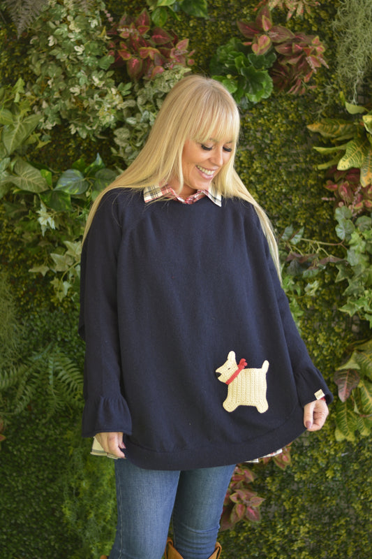 Camisola Lambezul Azul Marinho Cão