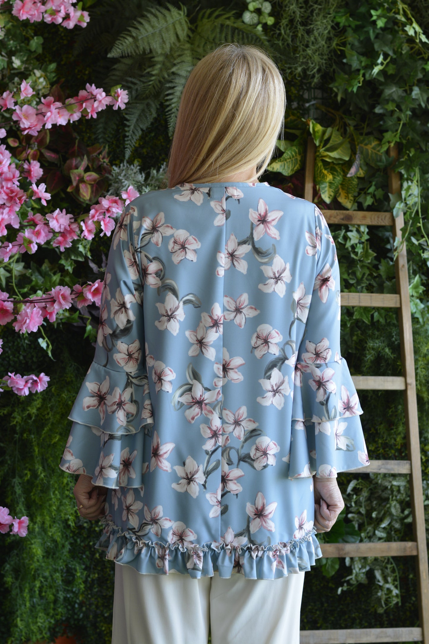 Túnica Azul Flores