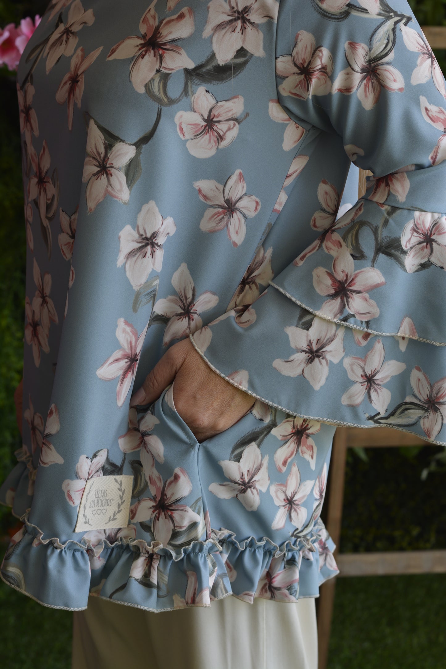 Túnica Azul Flores