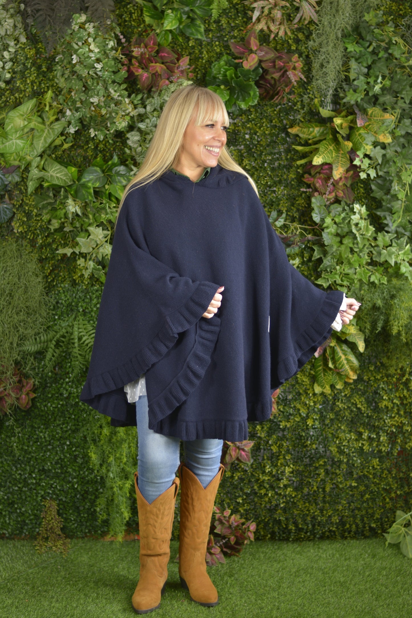 Poncho Lambezul Azul Marinho