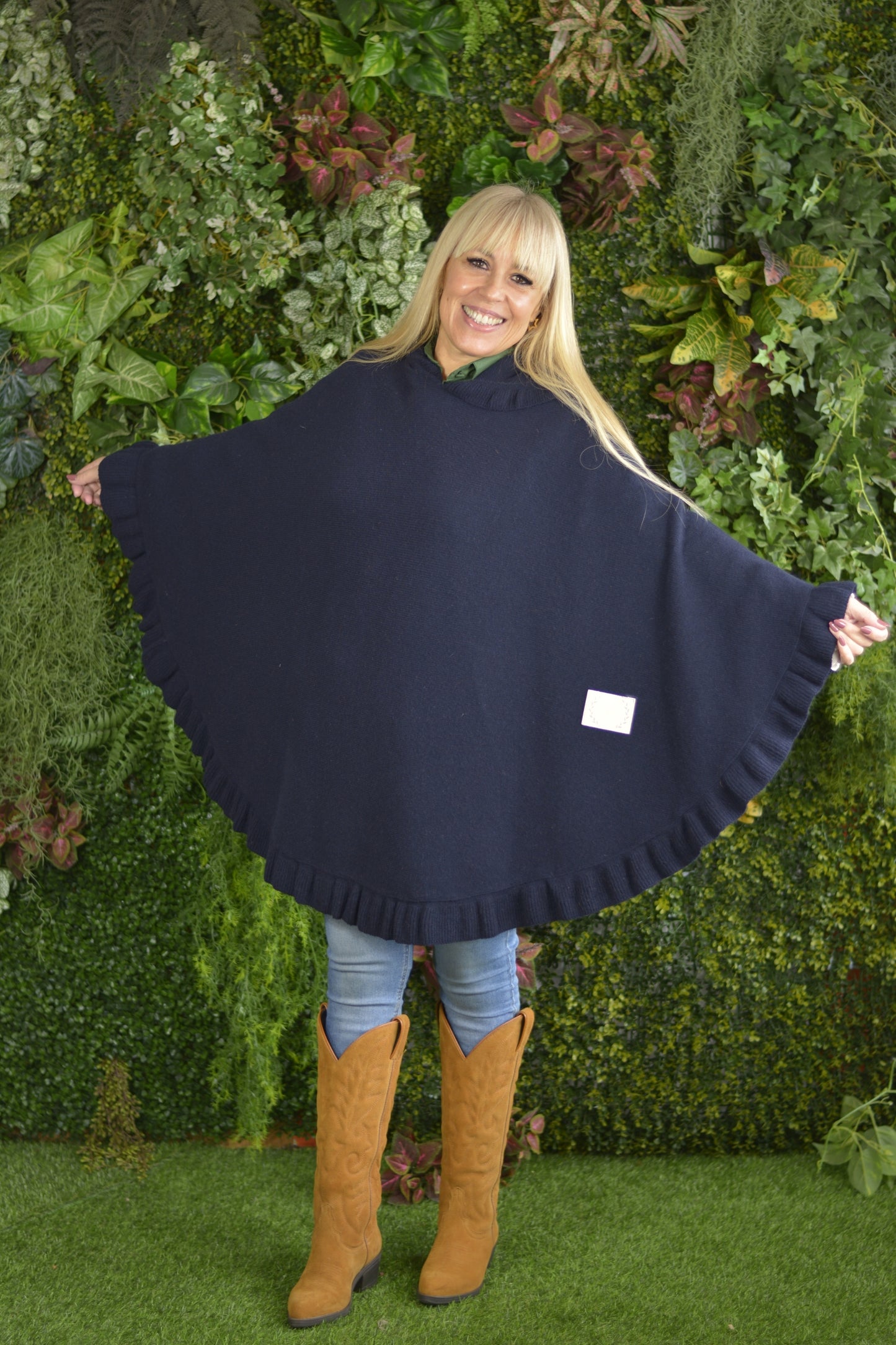 Poncho Lambezul Azul Marinho
