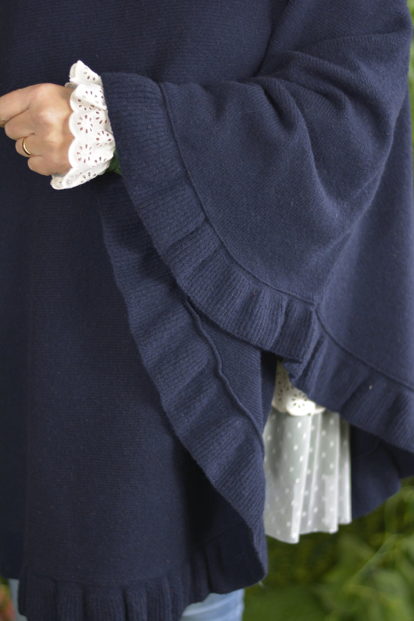 Poncho Lambezul Azul Marinho