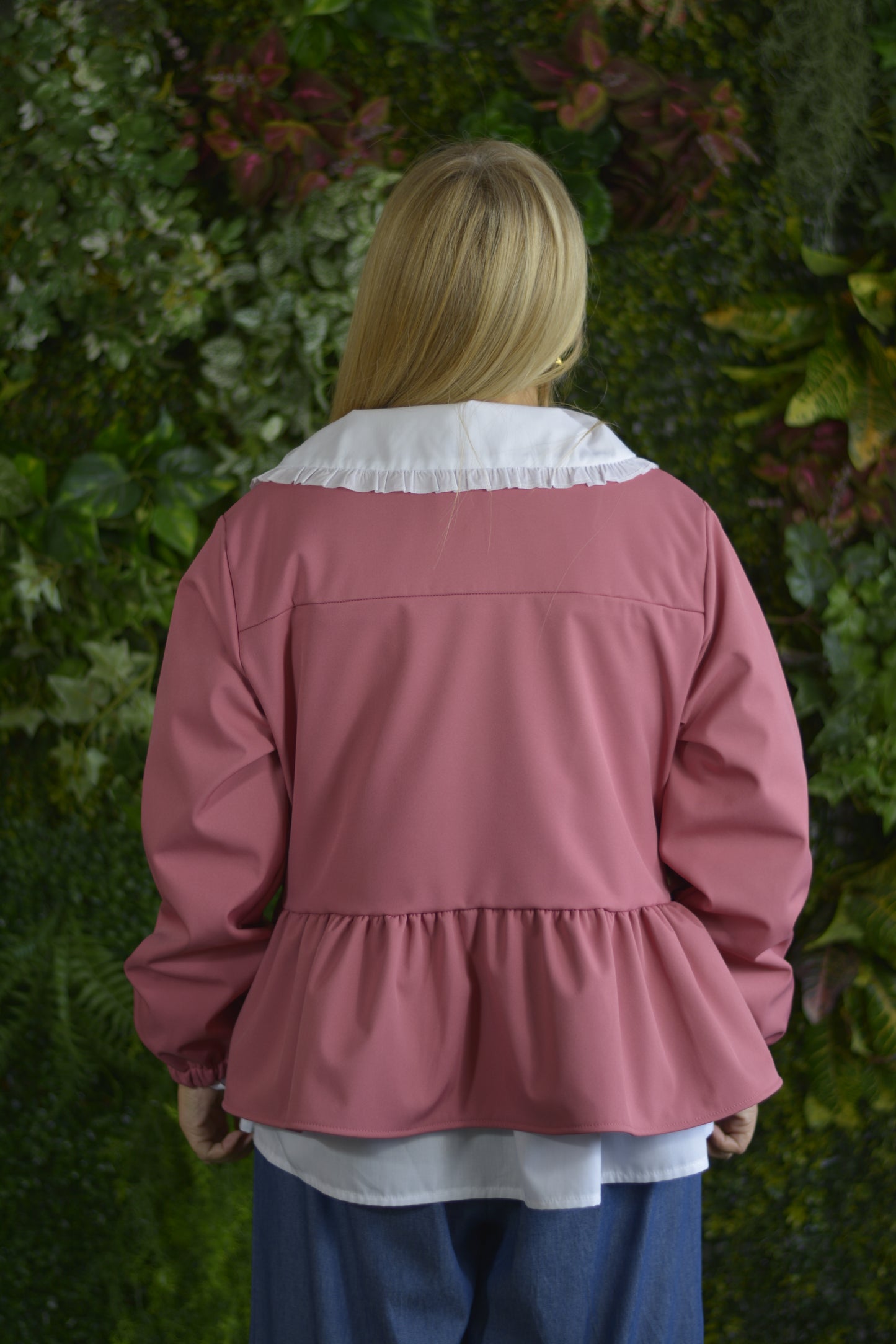 Casaco Rosa Pelo por dentro