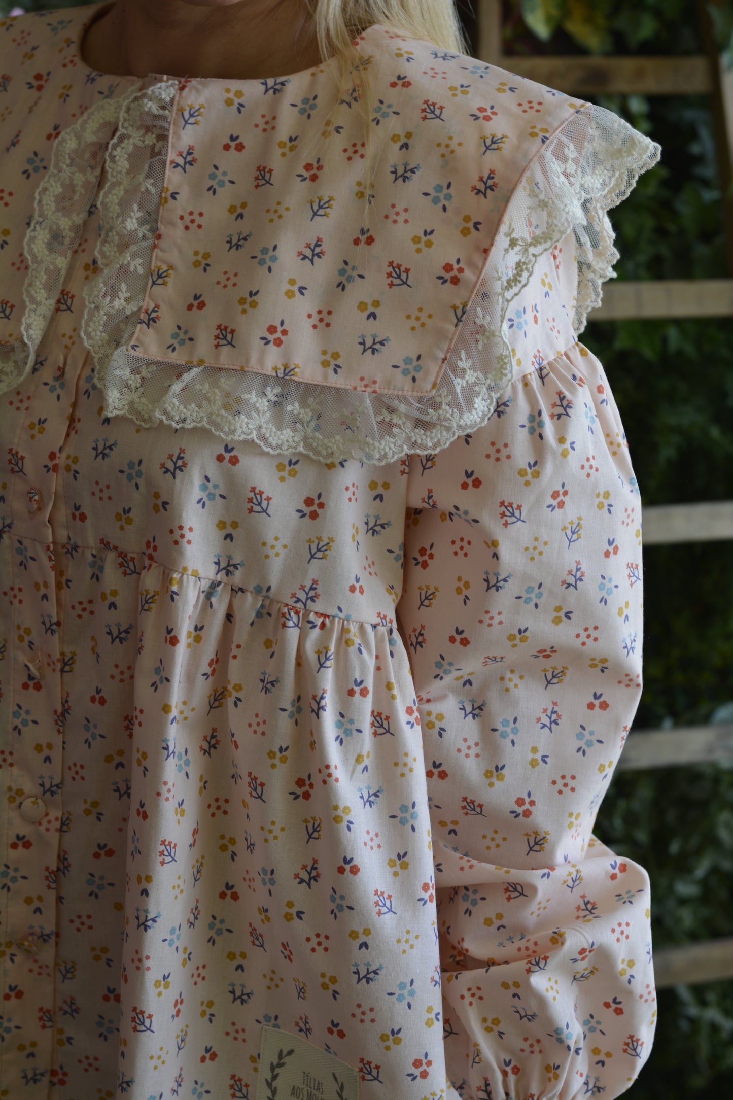 Túnica Salmão Flores