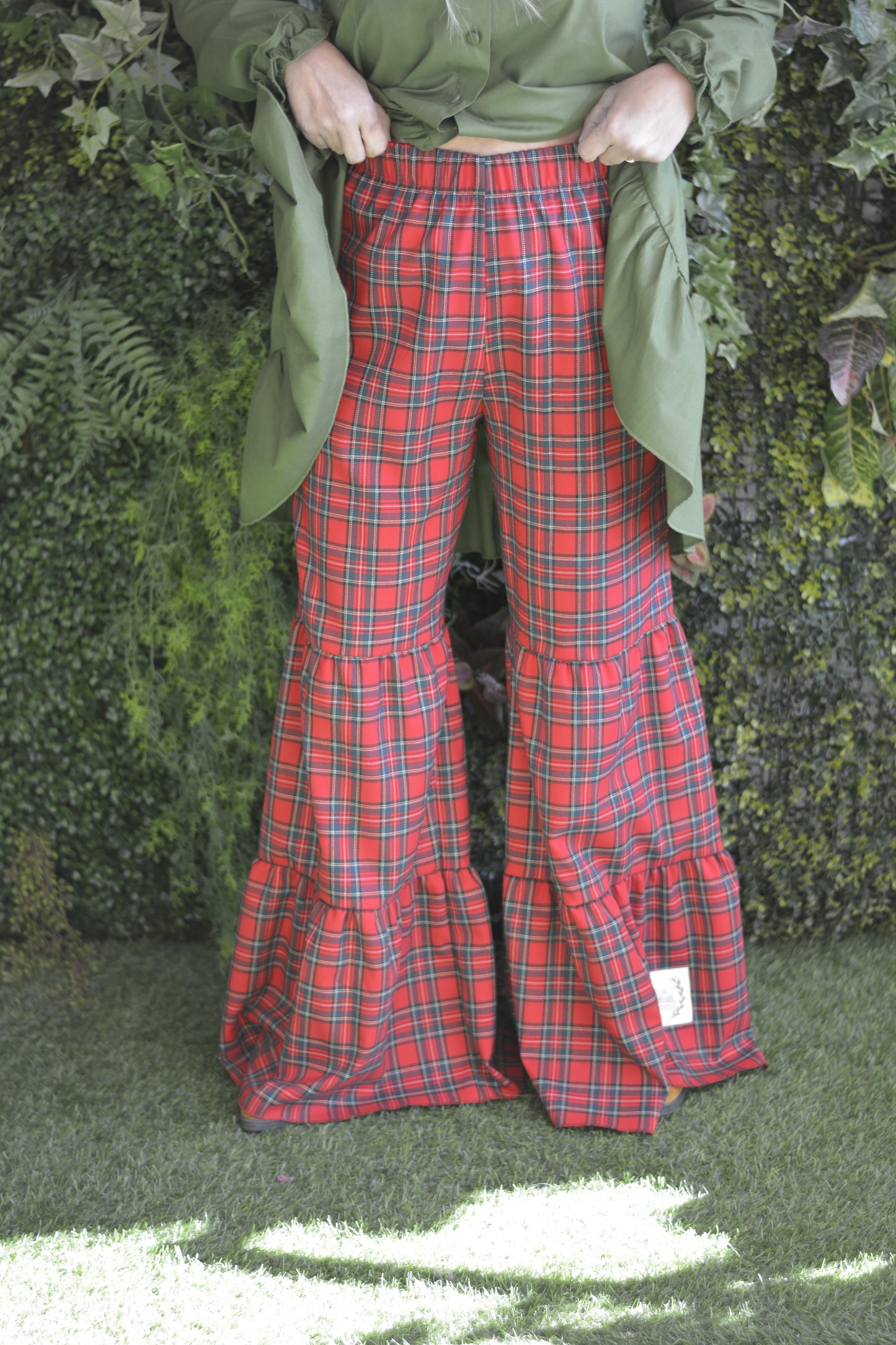 Pantalonas Xadez Vermelho