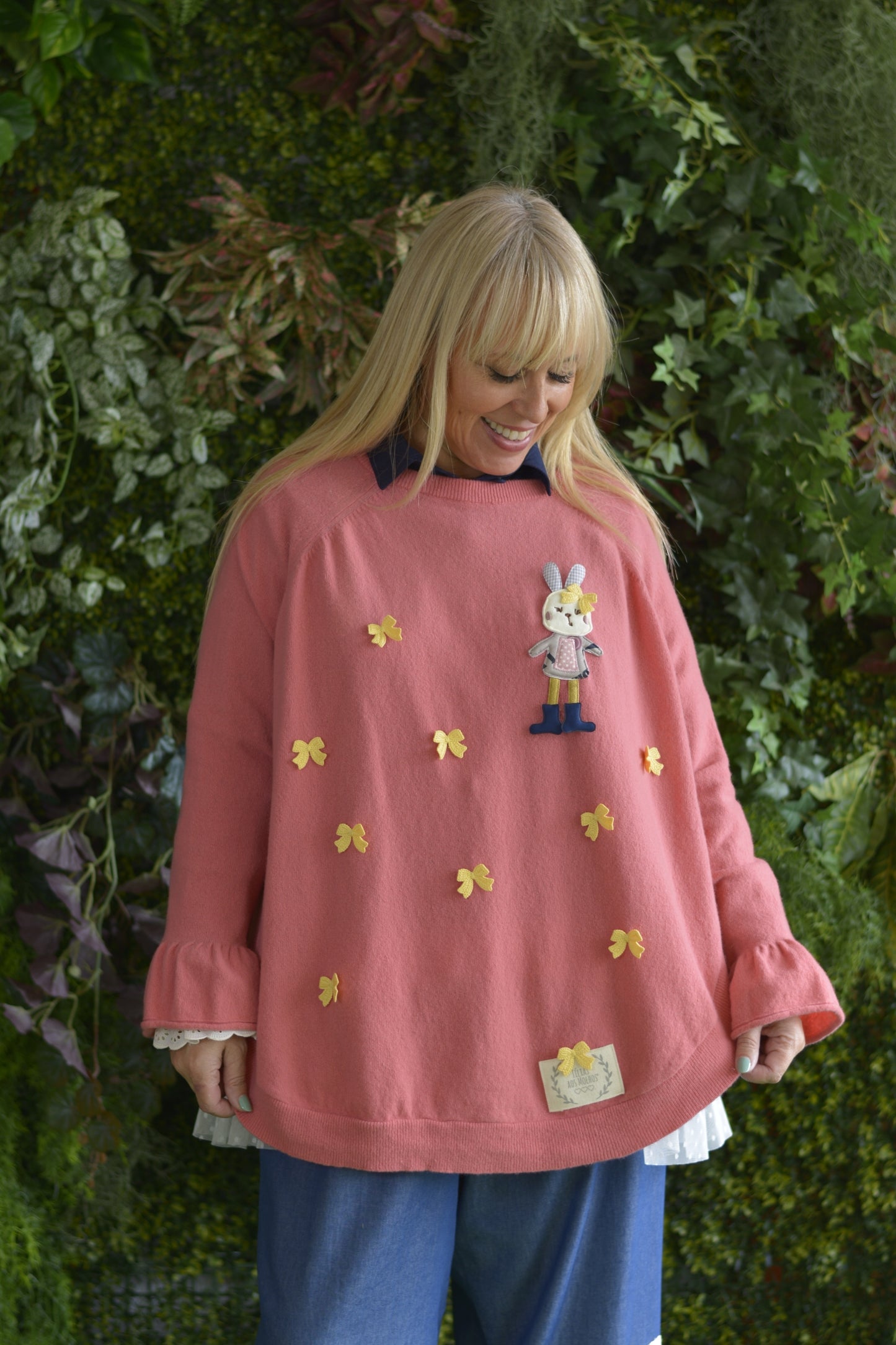 Camisola Rosa Coelho e Laços