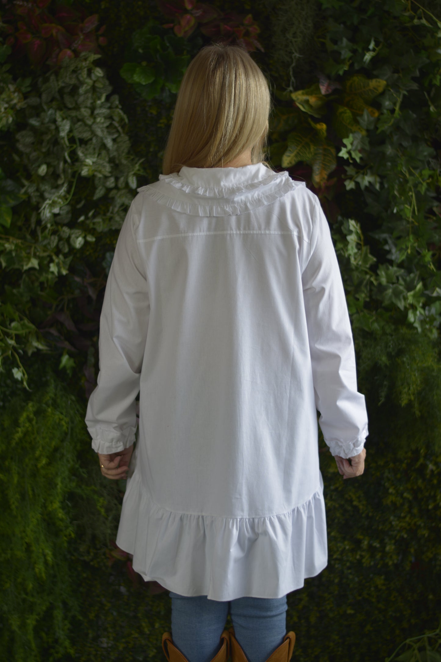 Túnica Branca Dupla Gola