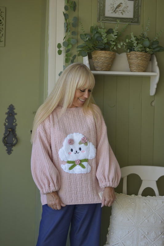 Camisola Lambezul Rosa Cão
