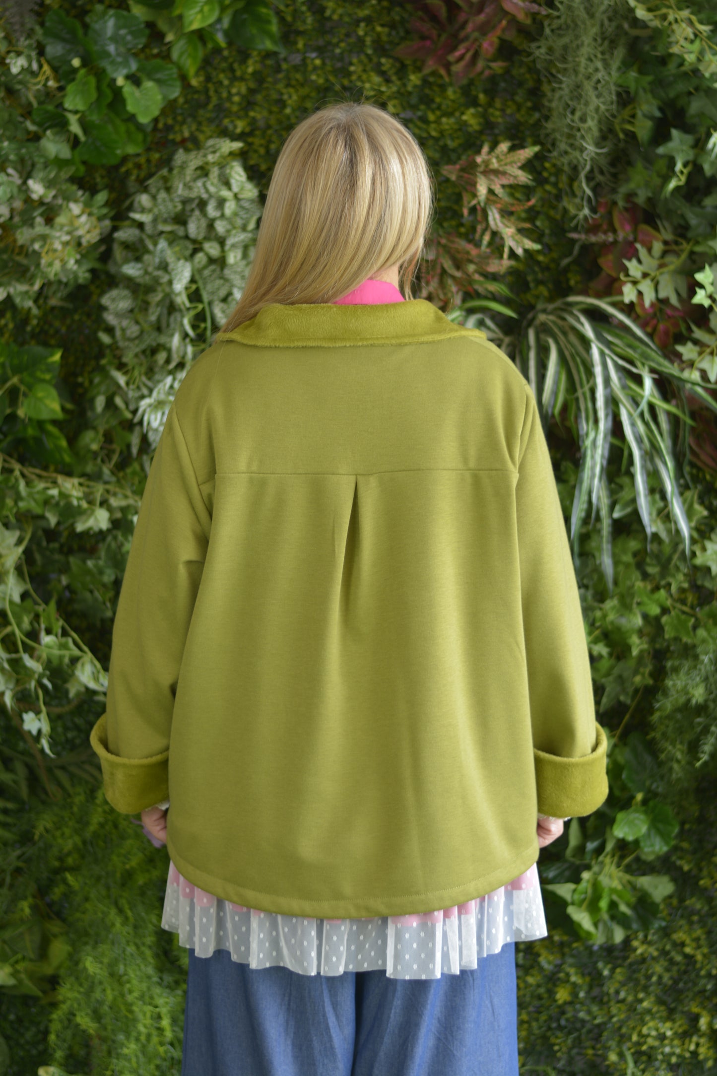 Casaco Verde Lima Pêlo por Dentro