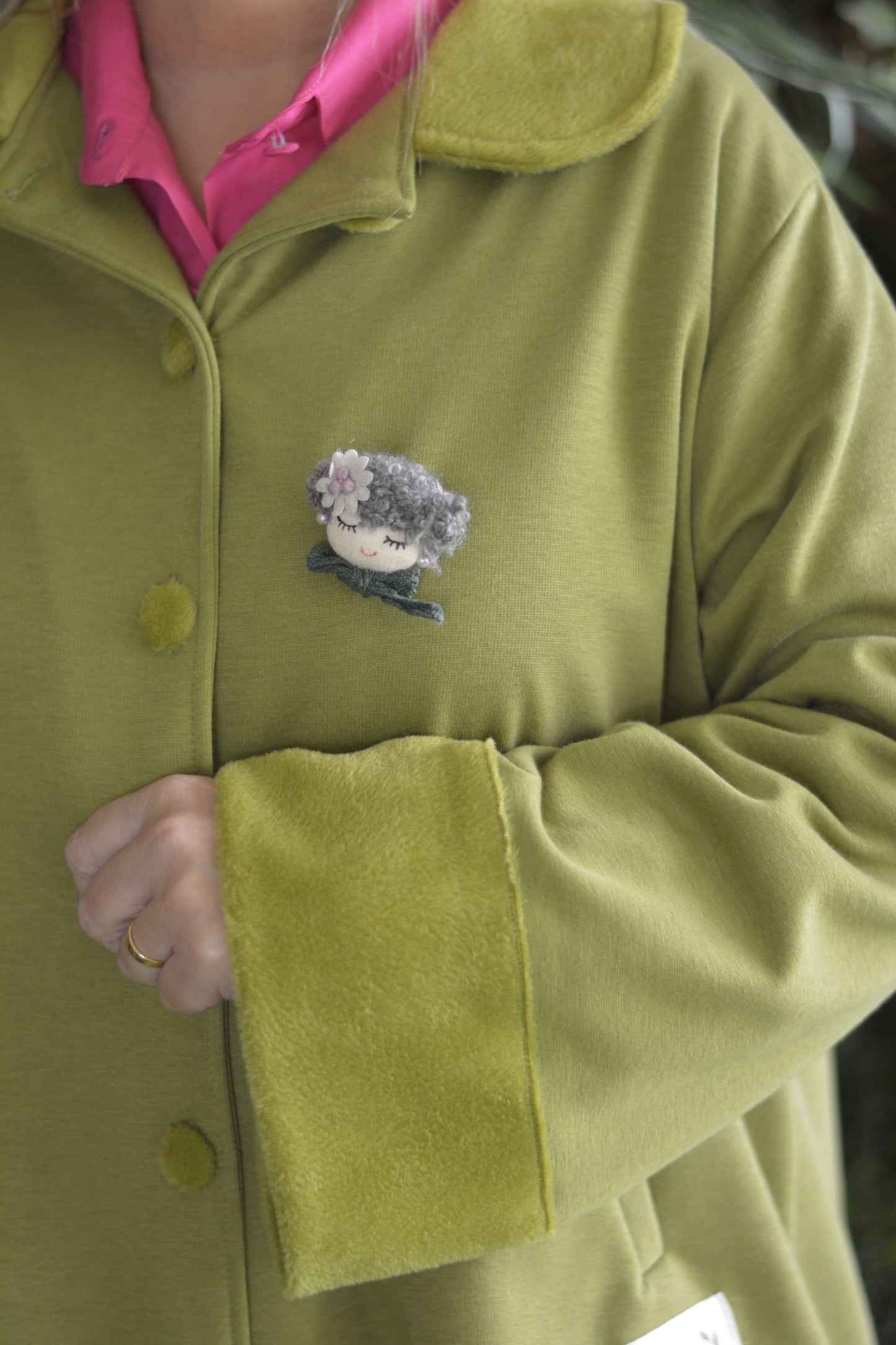 Casaco Verde Lima Pêlo por Dentro