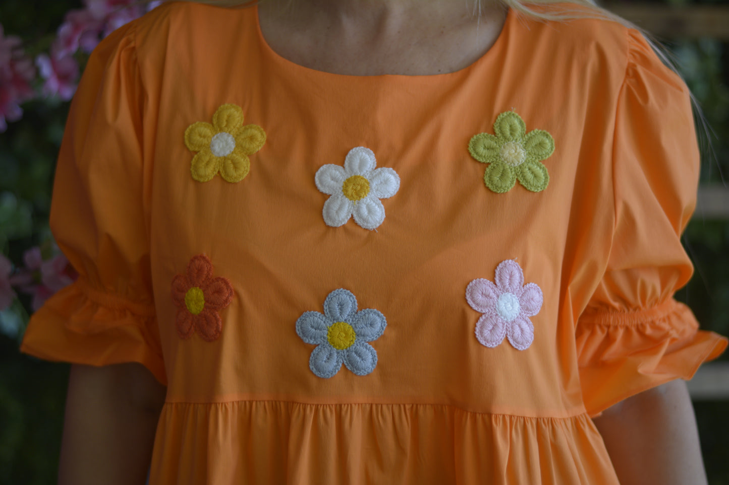 Túnica Laranja Flores