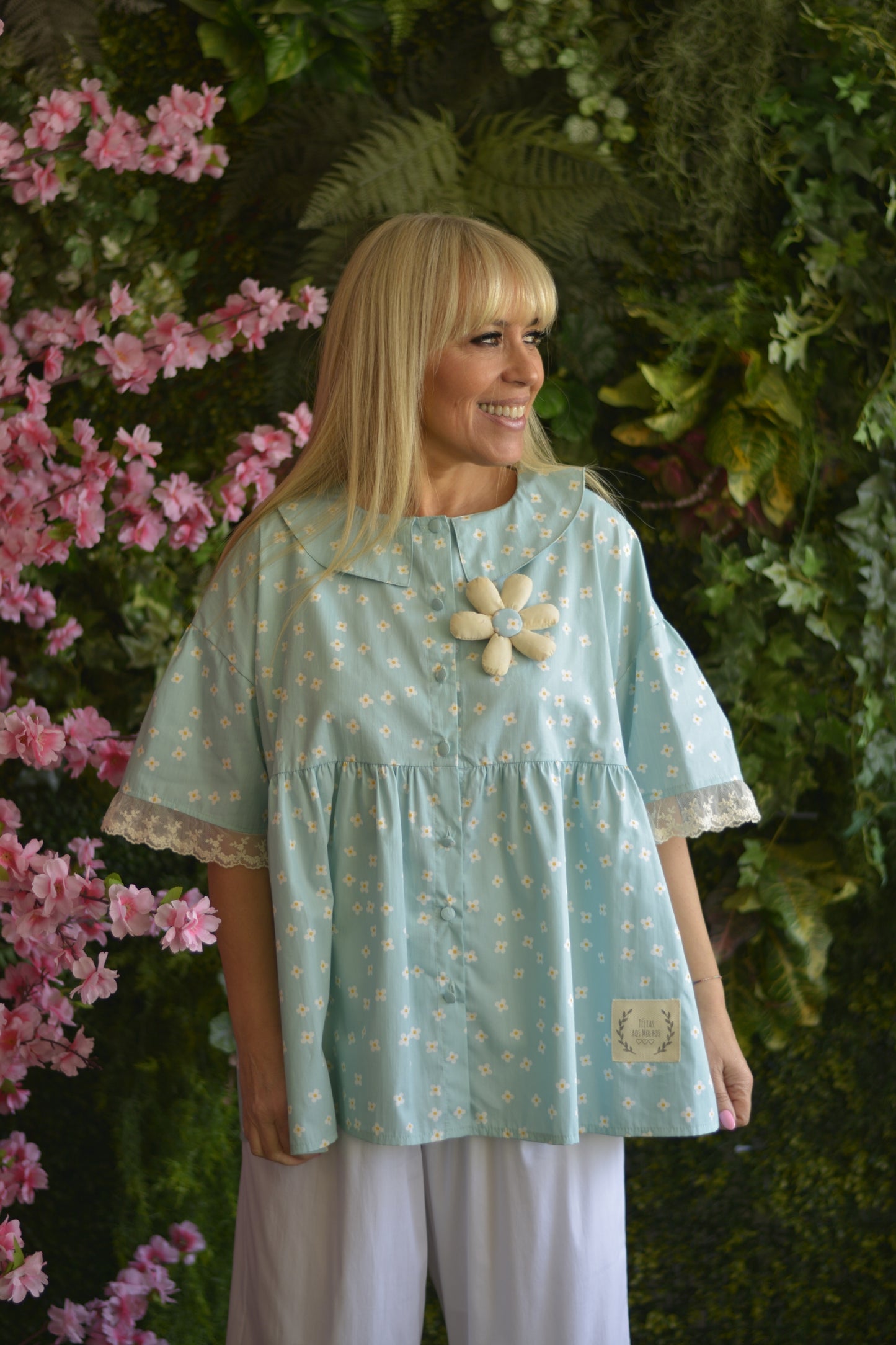 Túnica Azul Flores