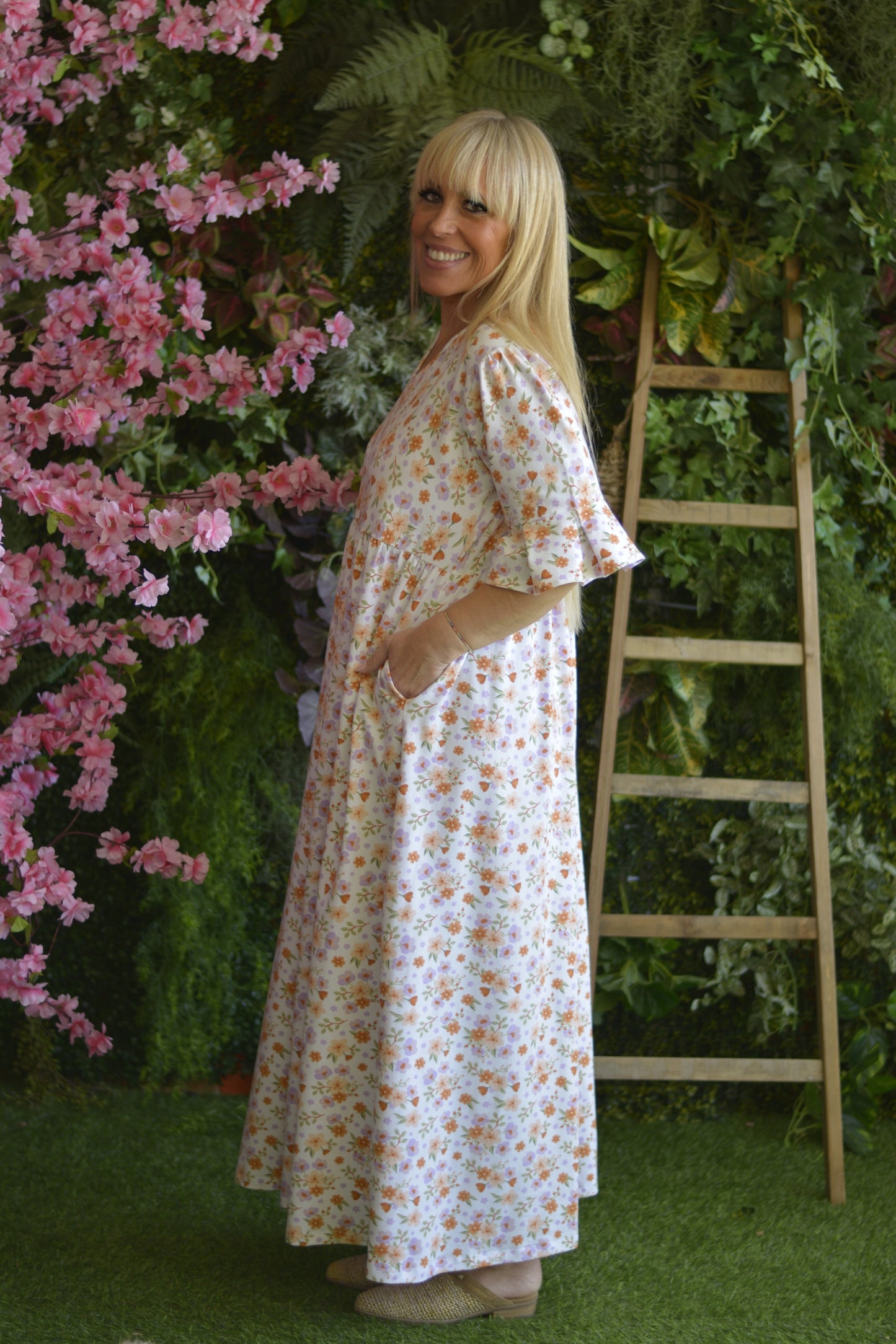 Vestido Branco Flores
