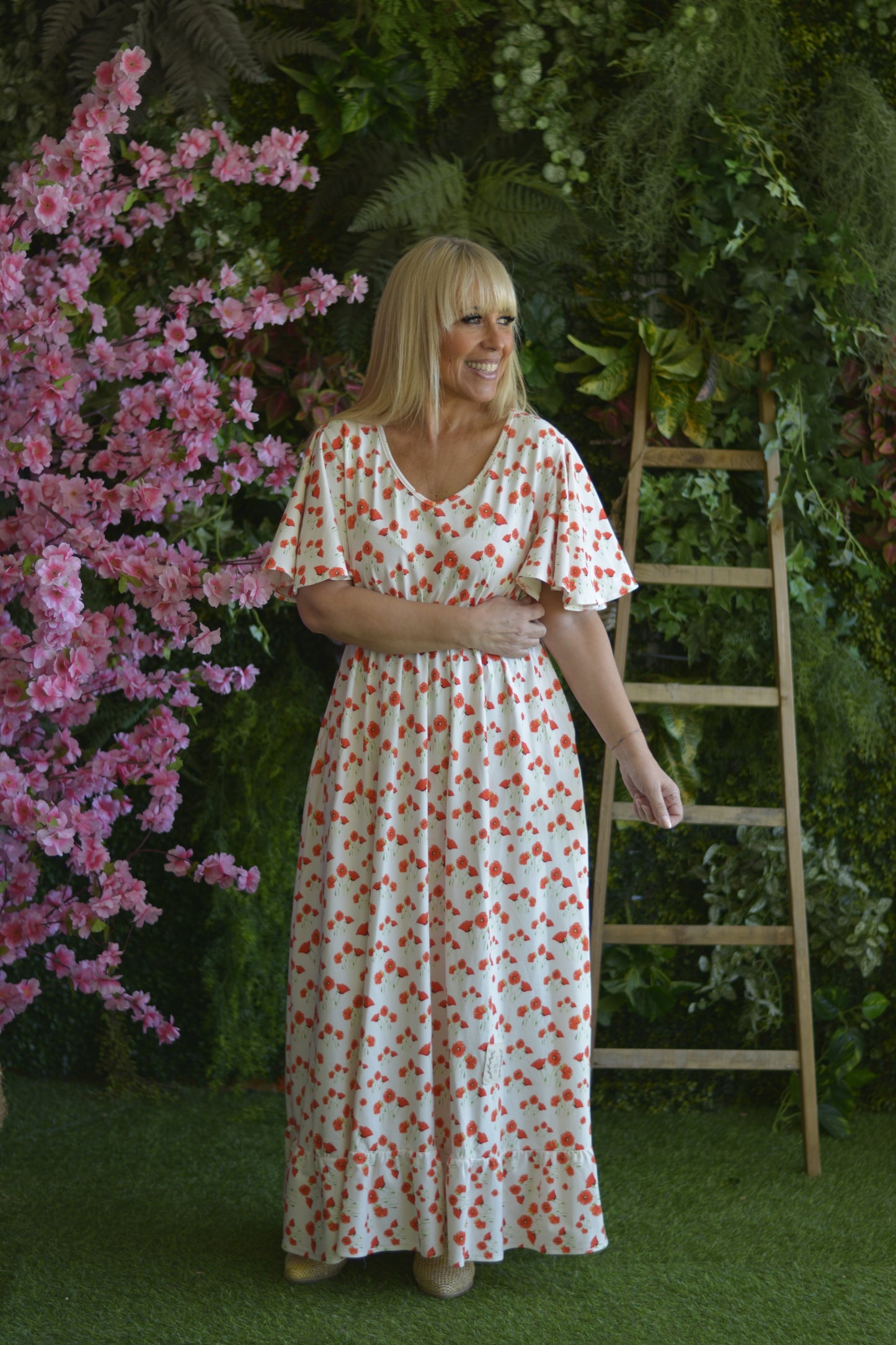 Vestido Branco Papoilas