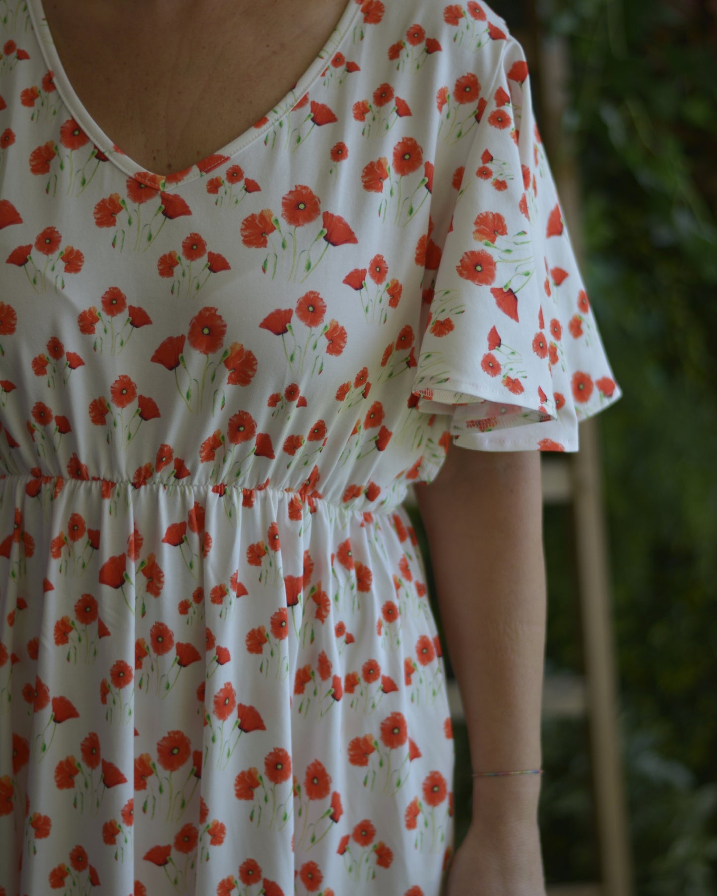 Vestido Branco Papoilas