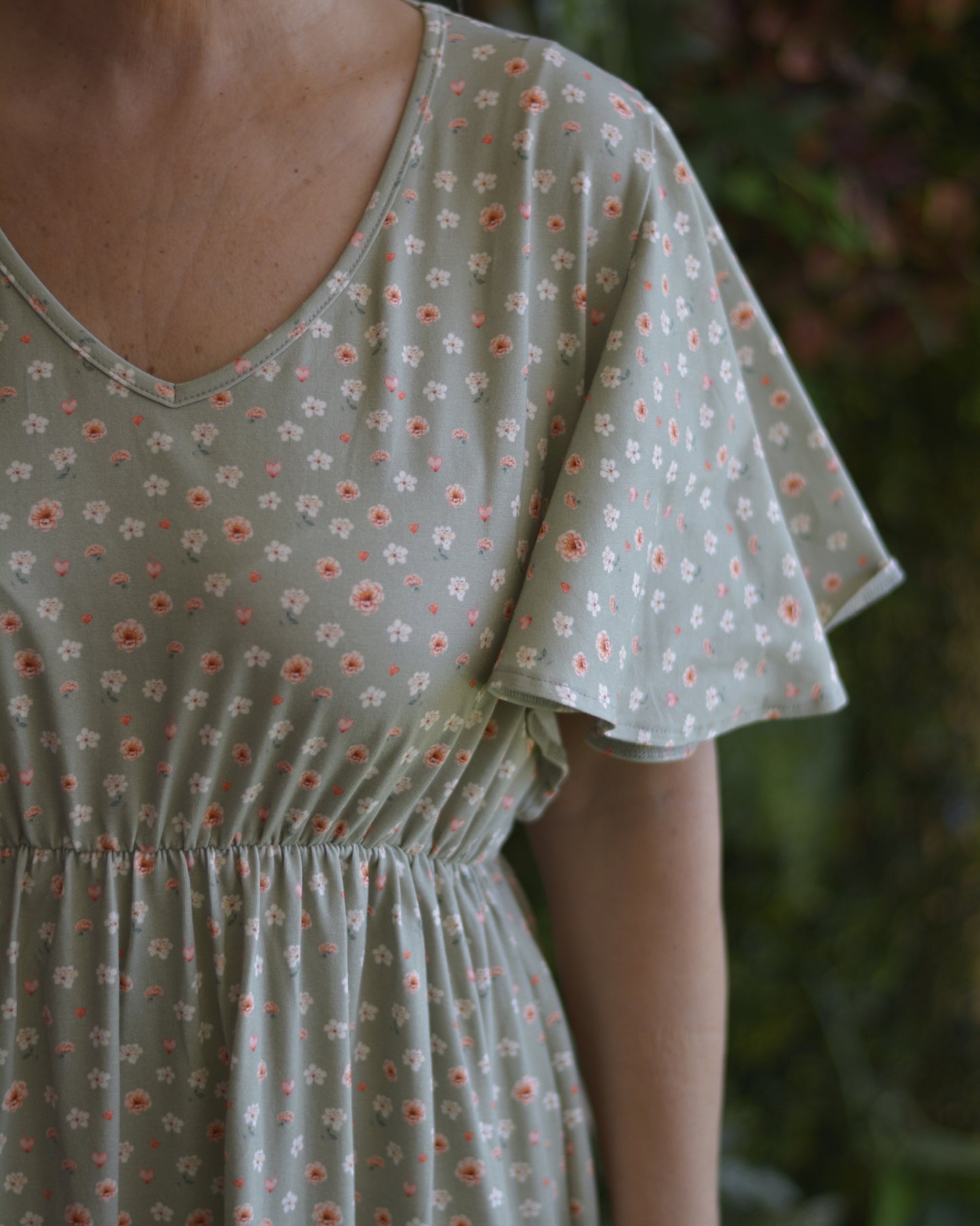 Vestido Verde Flores